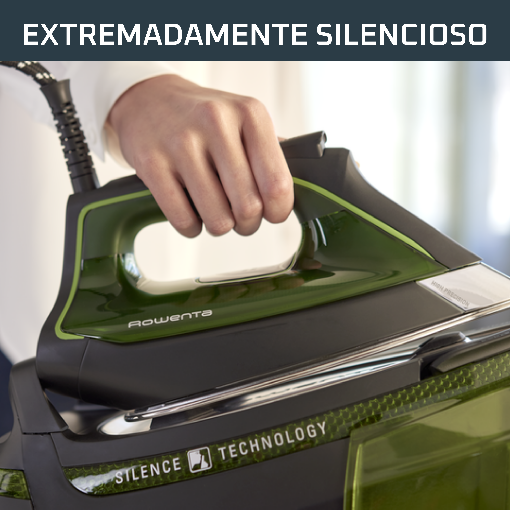 Silence Steam Pro, Centro de planchado, 8 bares, Golpe de 580 g/min, Silencioso
