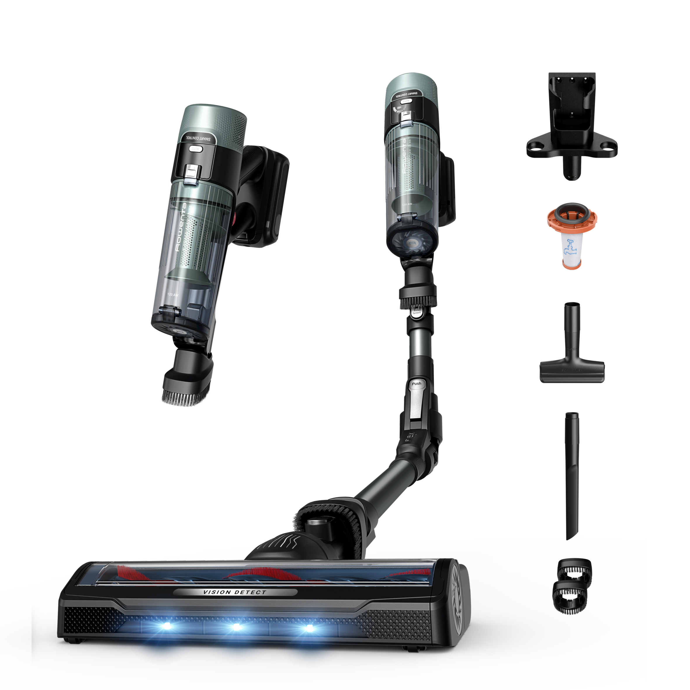 X-Force Flex 10.80 de Rowenta, Aspiradora Sin Cable, Limpieza Profunda, 120 AW, con LEDs azules, Modelo para Alérgicos