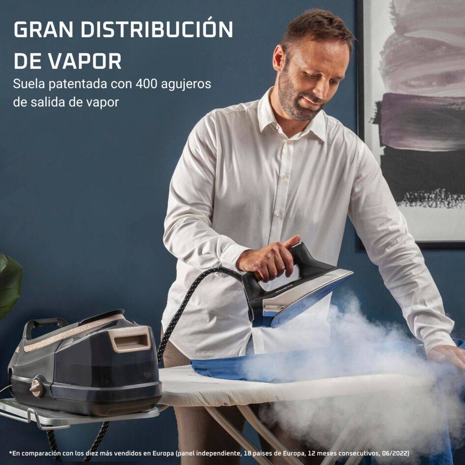 Eco Steam Pro, Centro de planchado, 7,8 bares, Golpe de 600 g/min, modo Eco