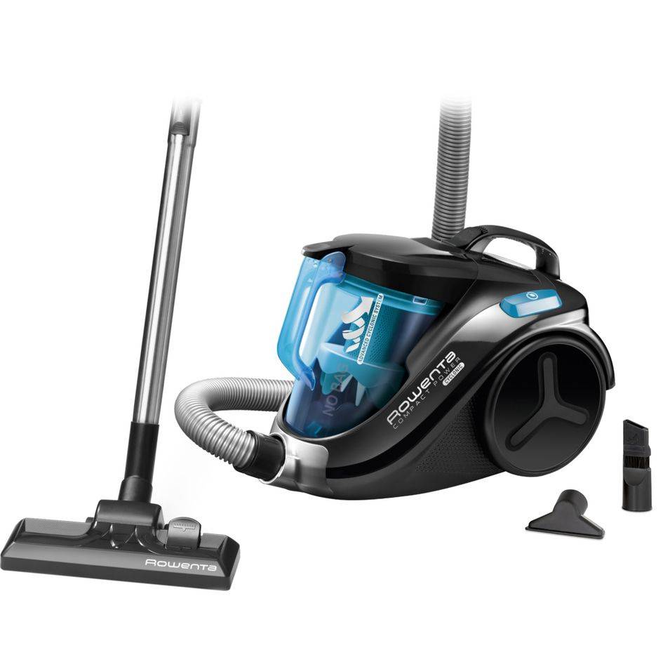 COMPACT POWER CYCLONIC CLASSIC NEGRO Y AZUL + 2 ACCESORIOS