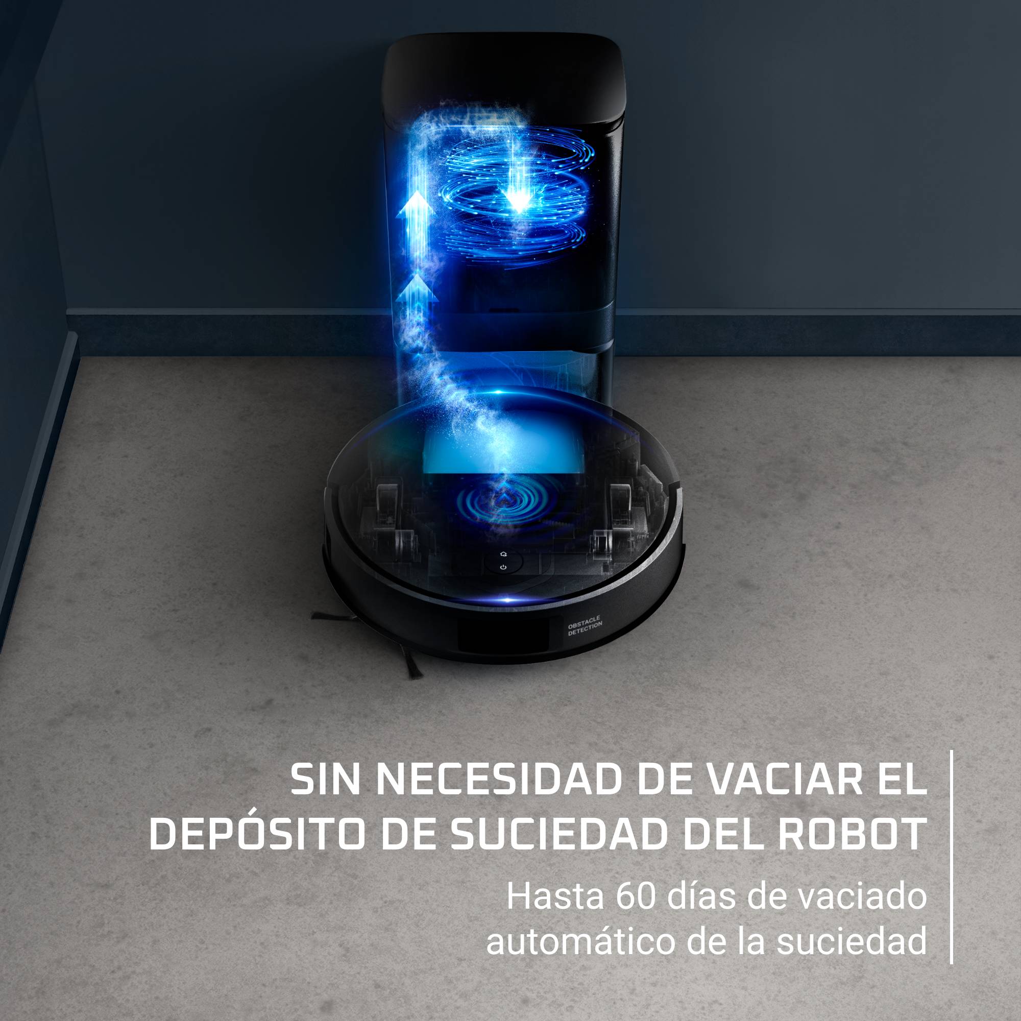 X-Plorer Serie 135+ de Rowenta, Robot aspirador, Detección de Obstáculos Bajos, Vaciado Automático, Navegación inteligente, Sistema Smart Aqua Power