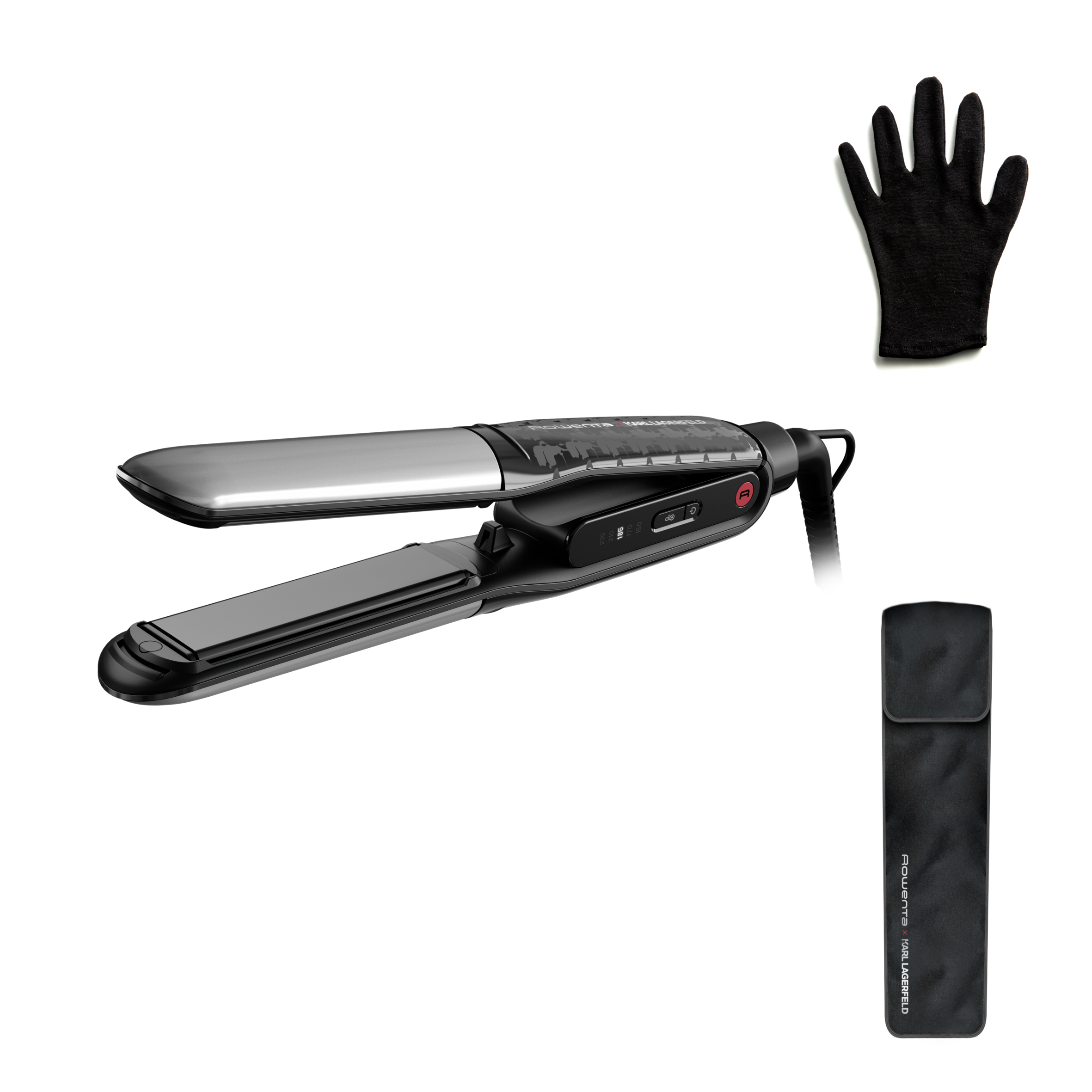 Thermostyle Karl Lagerfeld, Plancha de pelo, Alisado y rizado 2 en 1, Tecnología Iónica