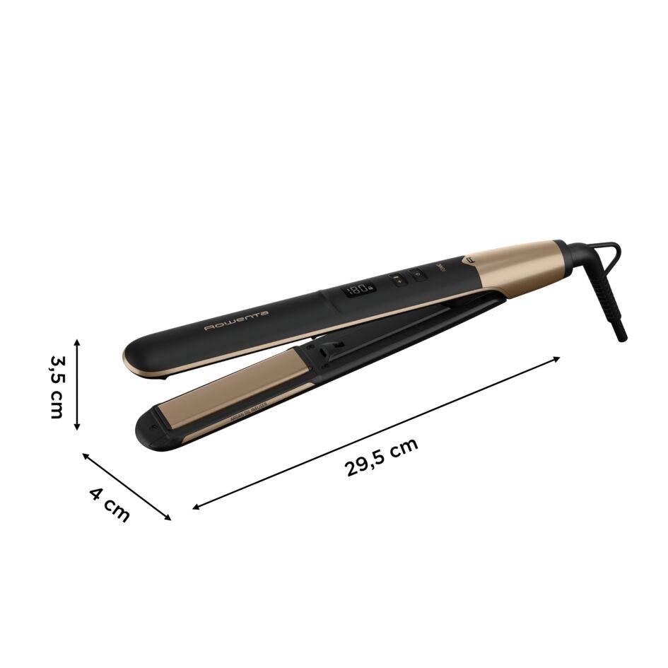 Express Shine Argan Oil, Plancha de pelo, Revestimiento de aceite de argán, Liss & Curl