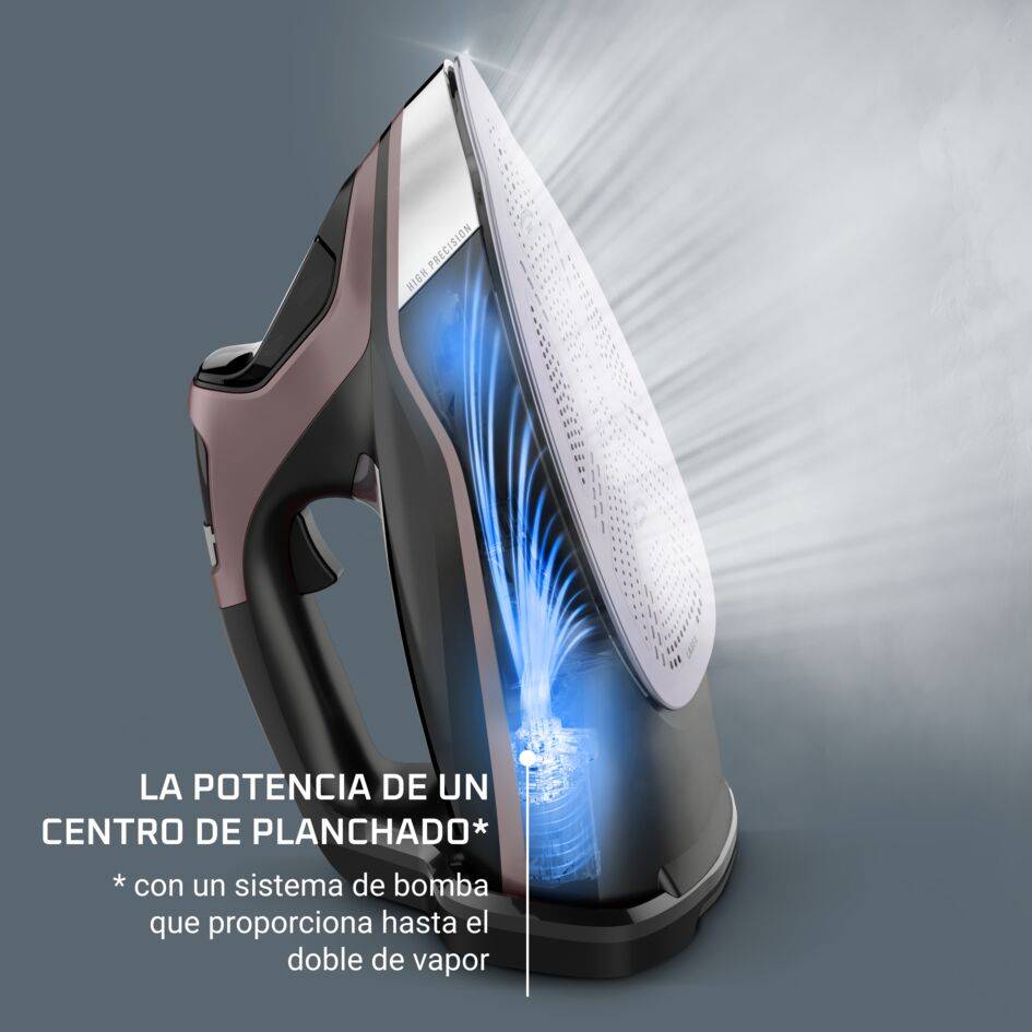 Steamforce Pro de Rowenta, Plancha de Vapor, Potencia de un centro de planchado, 3200 W, Salida de vapor continua de 75 g/min, Depósito de agua extragrande de 350 ml
