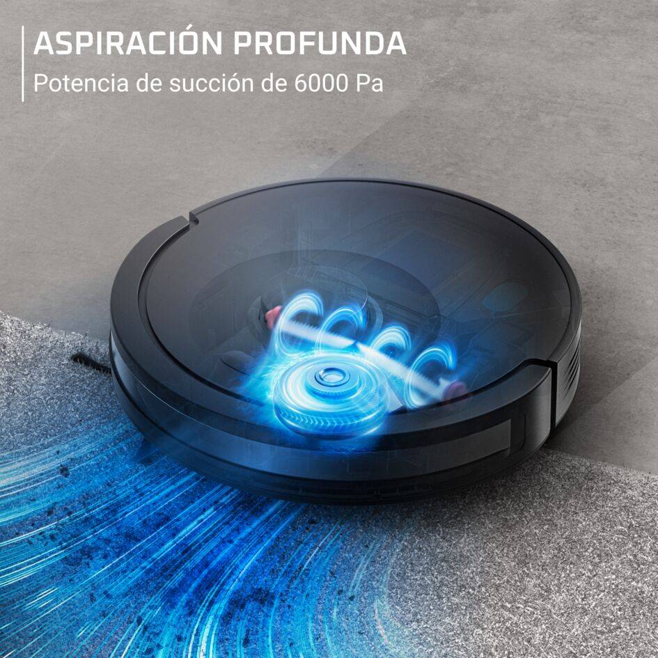 X-Plorer Serie 85, robot aspirador con mopa, aspiración profunda de hasta 6000 Pa, navegación inteligente
