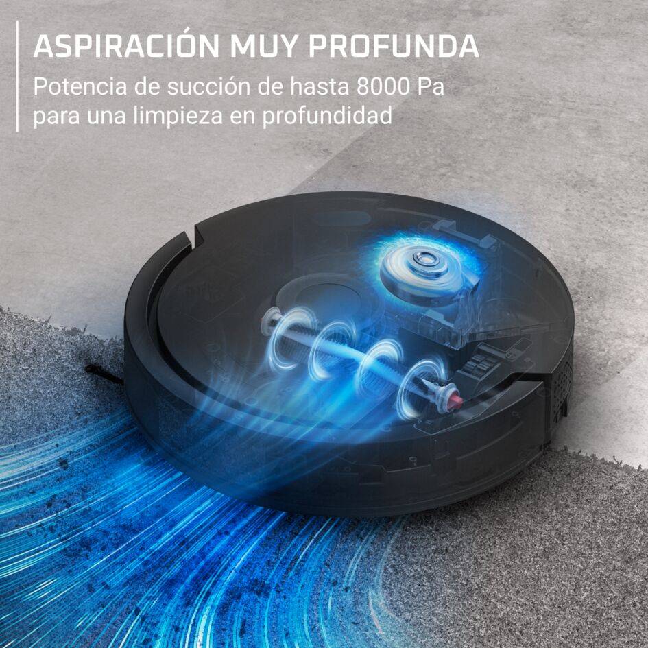 X-Plorer Serie 375+ de Rowenta, Aspirador Robot, Vaciado Automático de Polvo, Navegación inteligente con detección láser de 360°