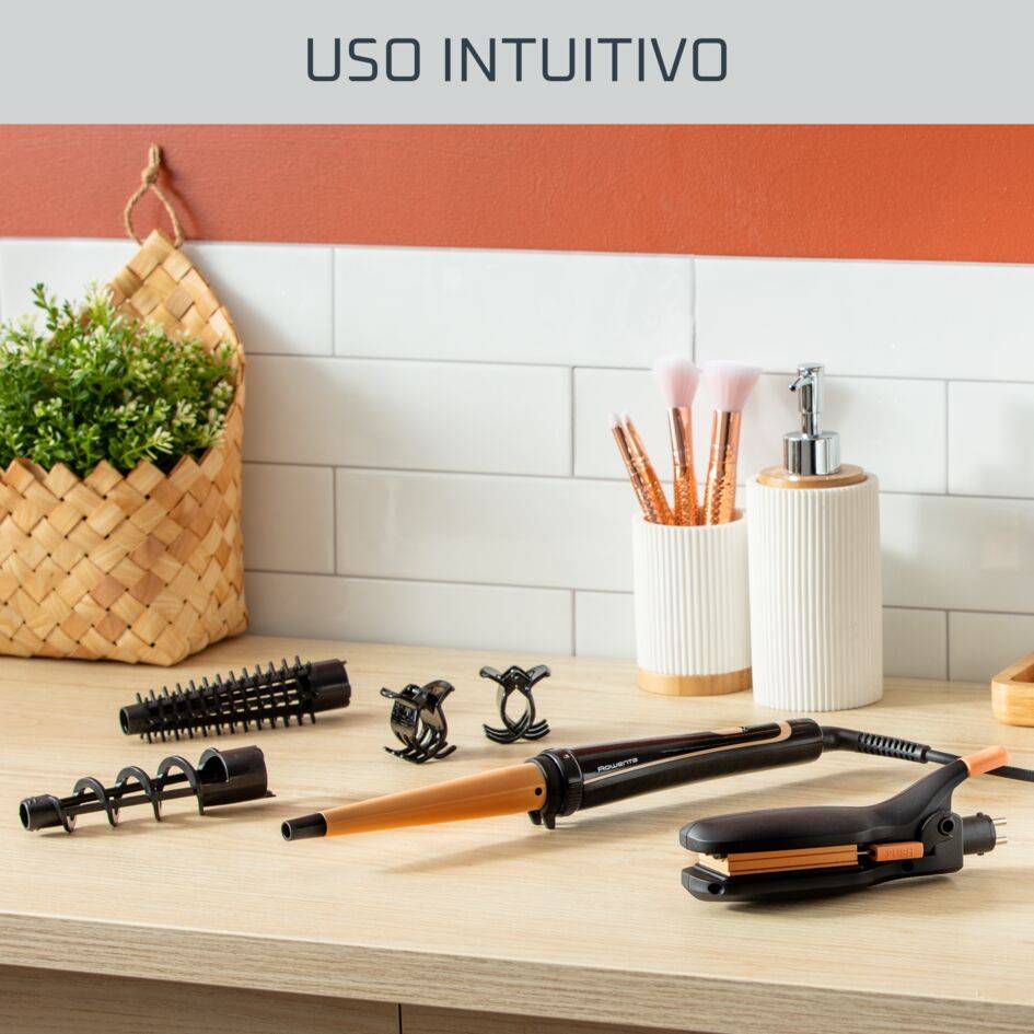 Infinite Looks 14 en 1, Multistyler, Moldeador con 14 opciones, Brillo radiante