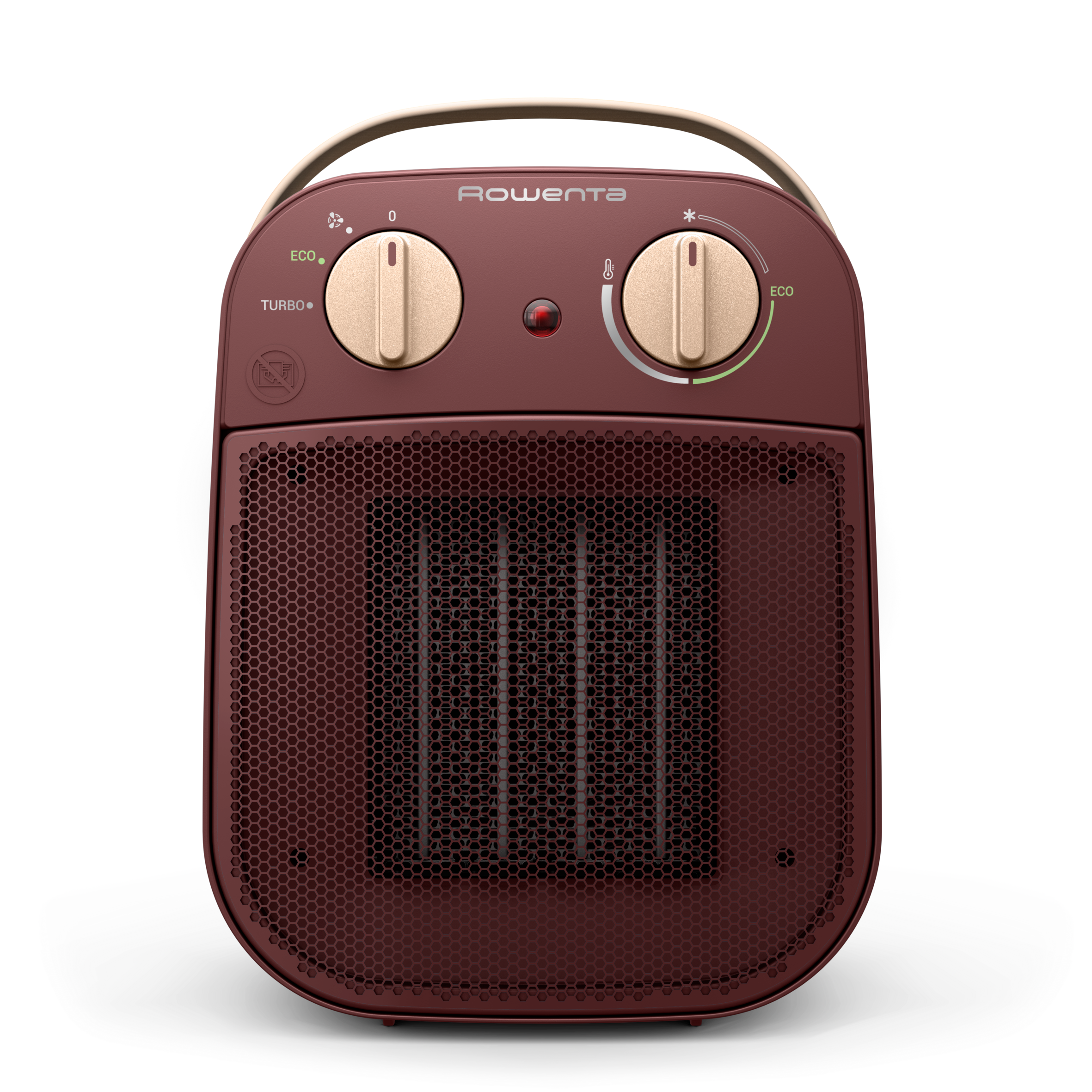 My Nomad de Rowenta, Calefactor Potente, Silencioso, Modo Turbo 1800W, Modo Eco 900W, Diseño Compacto, Fácil de transportar, Rojo