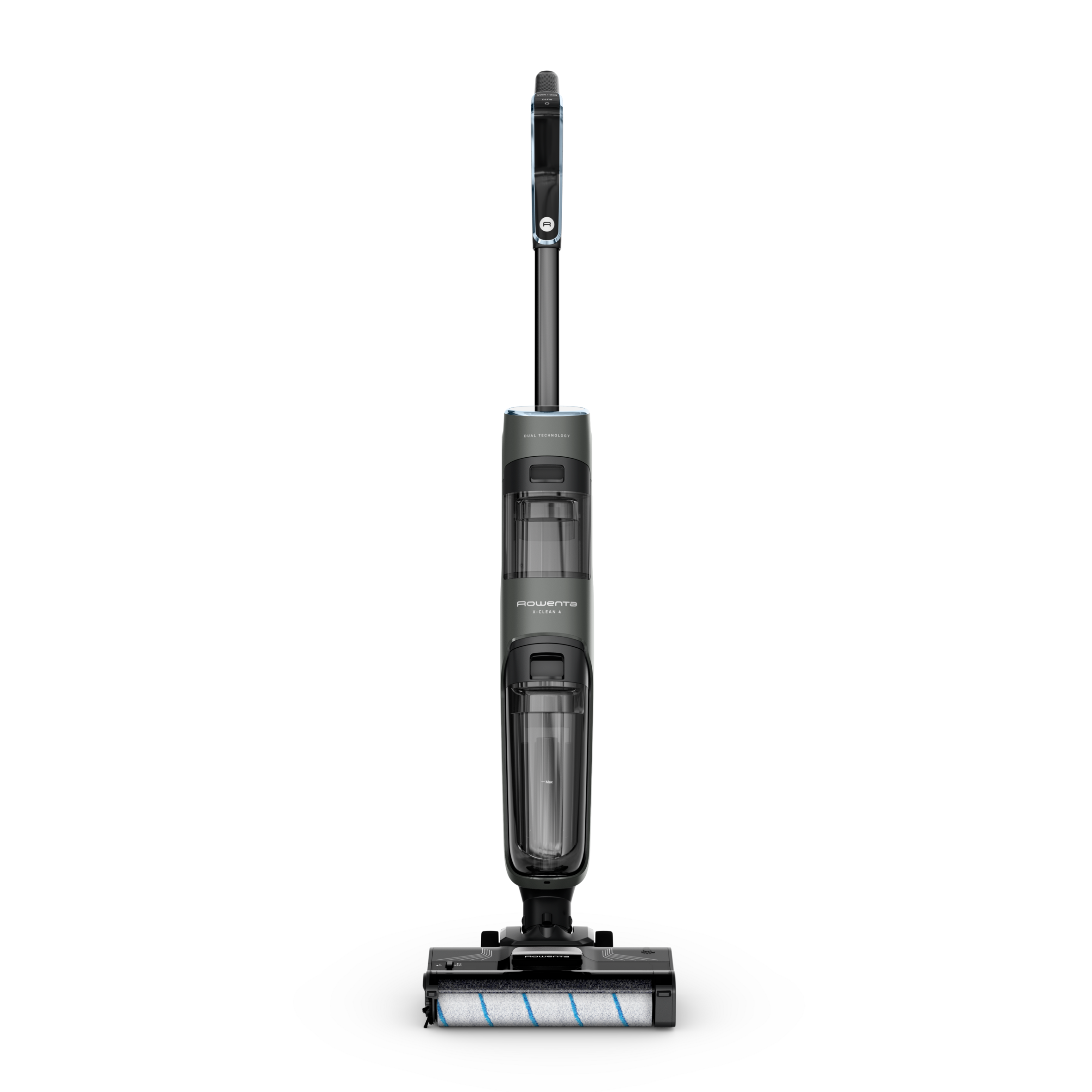 X-Clean 4 de Rowenta, Fregona Eléctrica Sin Cable, 2 en 1 Aspira y Friega a la vez, 200 W, Pantalla De Control Inteligente, 10kPA, Ajuste Automático De Limpieza: Eco, Auto Y Max