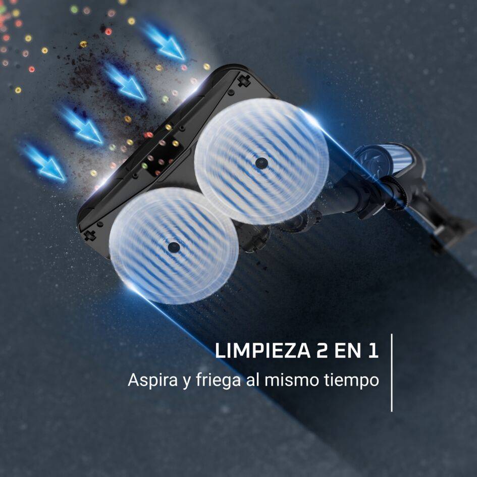 X-Force Flex 14.80 de Rowenta, Aspiradora escoba sin cable, Hasta 240&nbsp;airwatts, Autonomía de larga duración de 1&nbsp;h y 30&nbsp;min, Cabezal Aqua con tecnología Aerospin