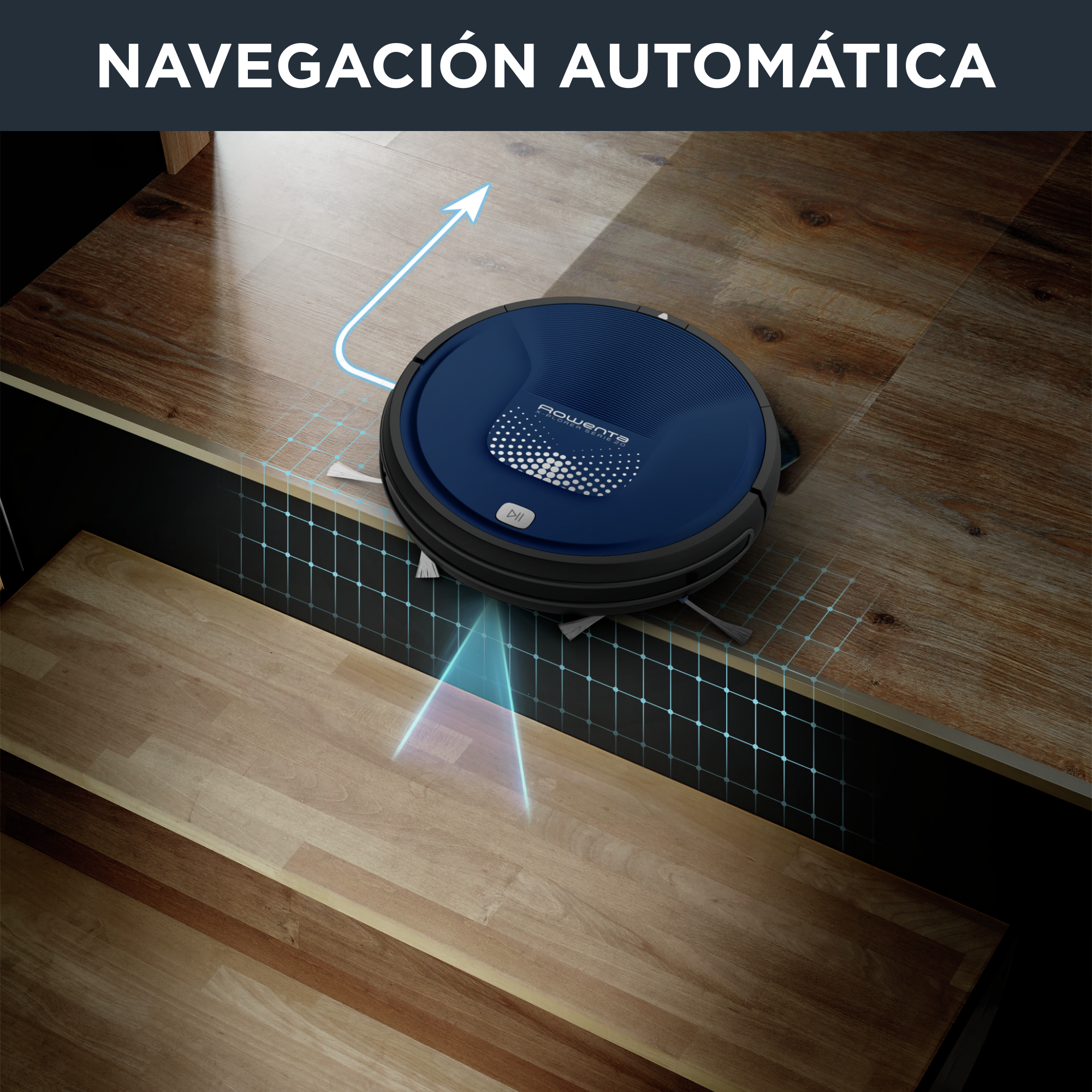 X- Plorer Serie 20 de Rowenta con mopa y depósito de agua: cepillo activo motorizado, 3 modos de navegación, sensores avanzados, batería de litio duradera de 150 min, RR6871WH</p>