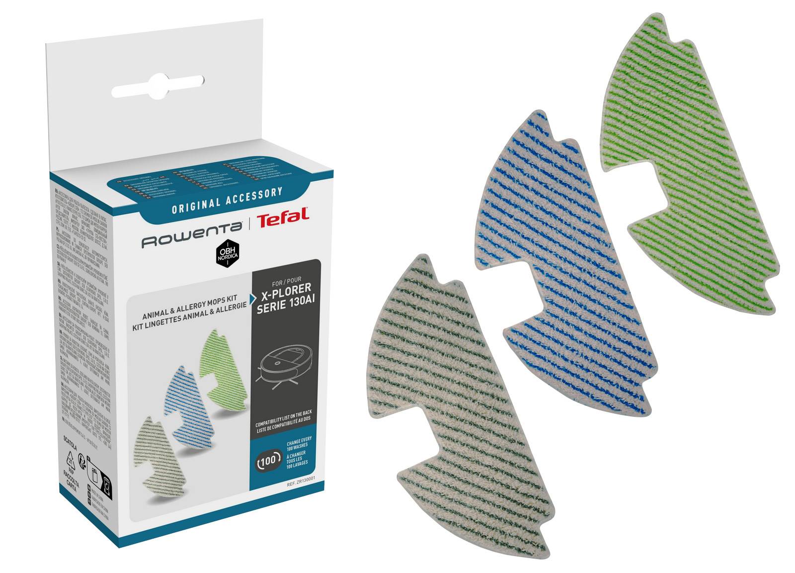 Kit de 3 bayetas para robot aspirador ZR130001