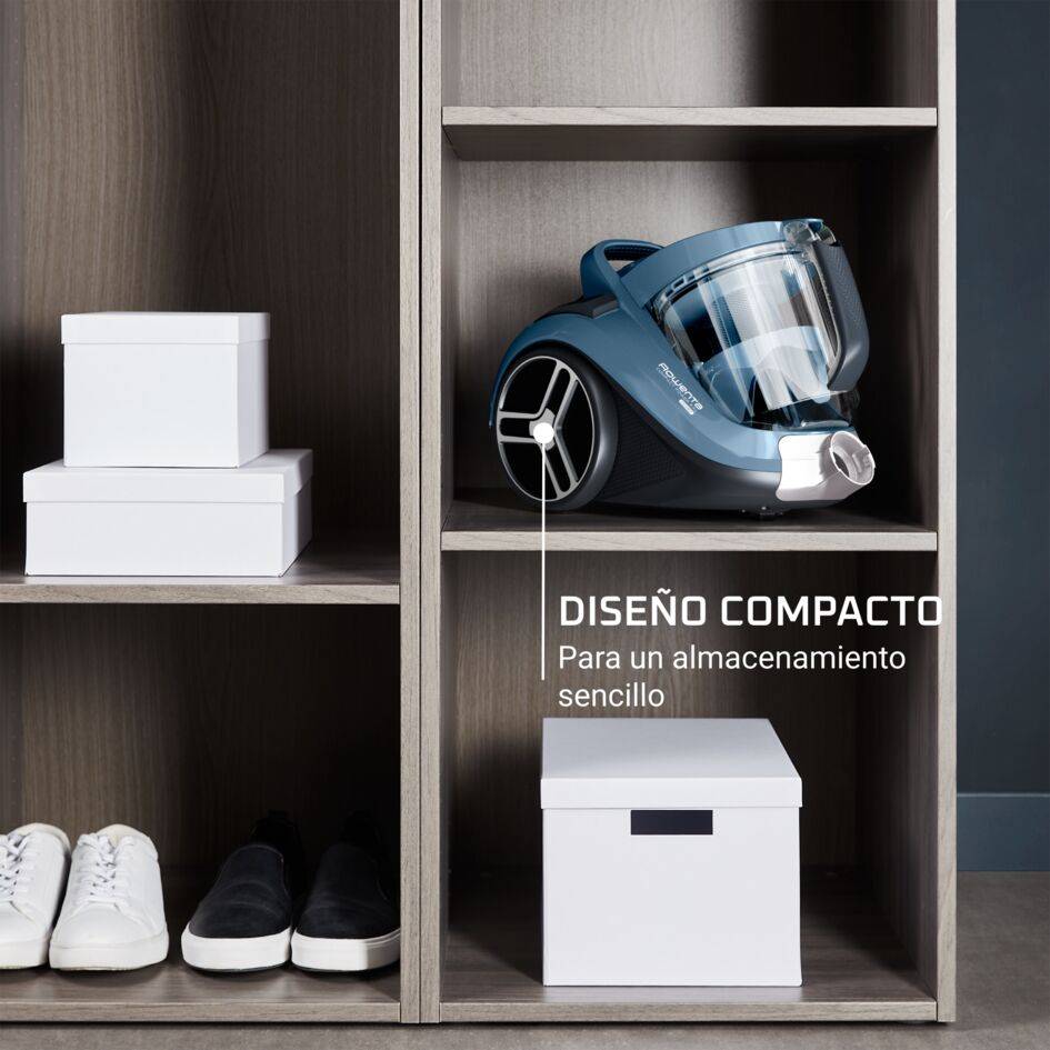 Compact Power XXL de Rowenta, aspiradora sin bolsa, motor de bajo consumo (máx. 900&nbsp;W), filtración ciclónica avanzada de 3 niveles, depósito de suciedad extragrande de 2,5&nbsp;L, compacta,