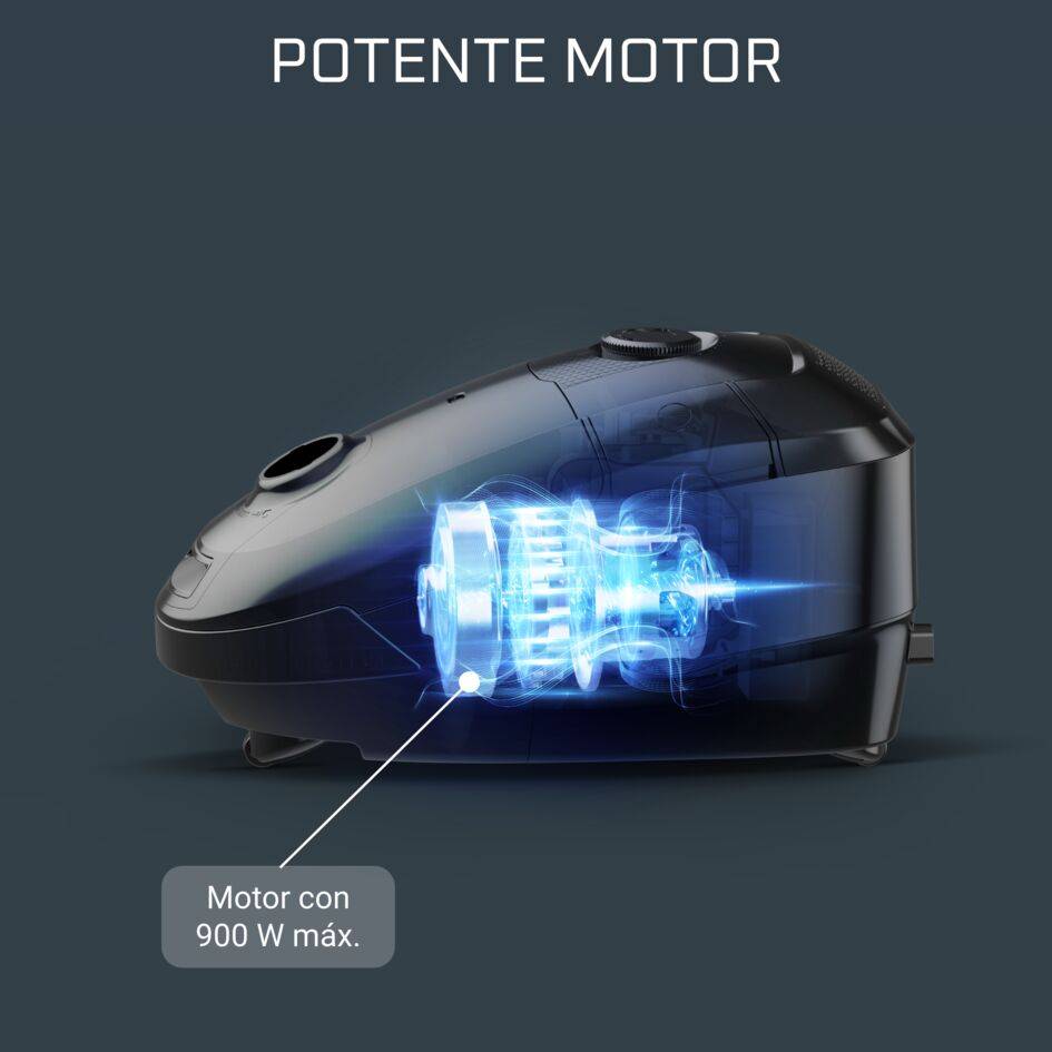 Power XXL, Aspiradora con bolsa, Bajo consumo, Kit para parqué