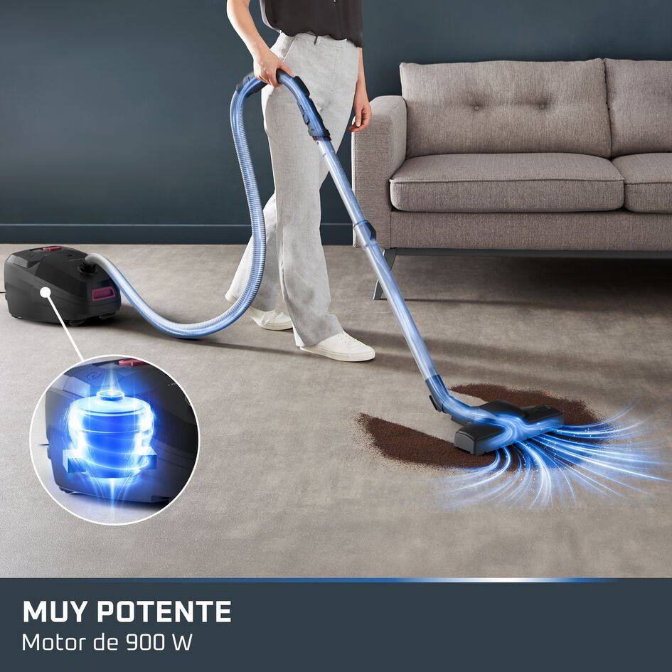 Silence Force 7 de Rowenta, Aspirador, 900 W, Potente Succión, Silencioso 69 dB(A), Cable XXL