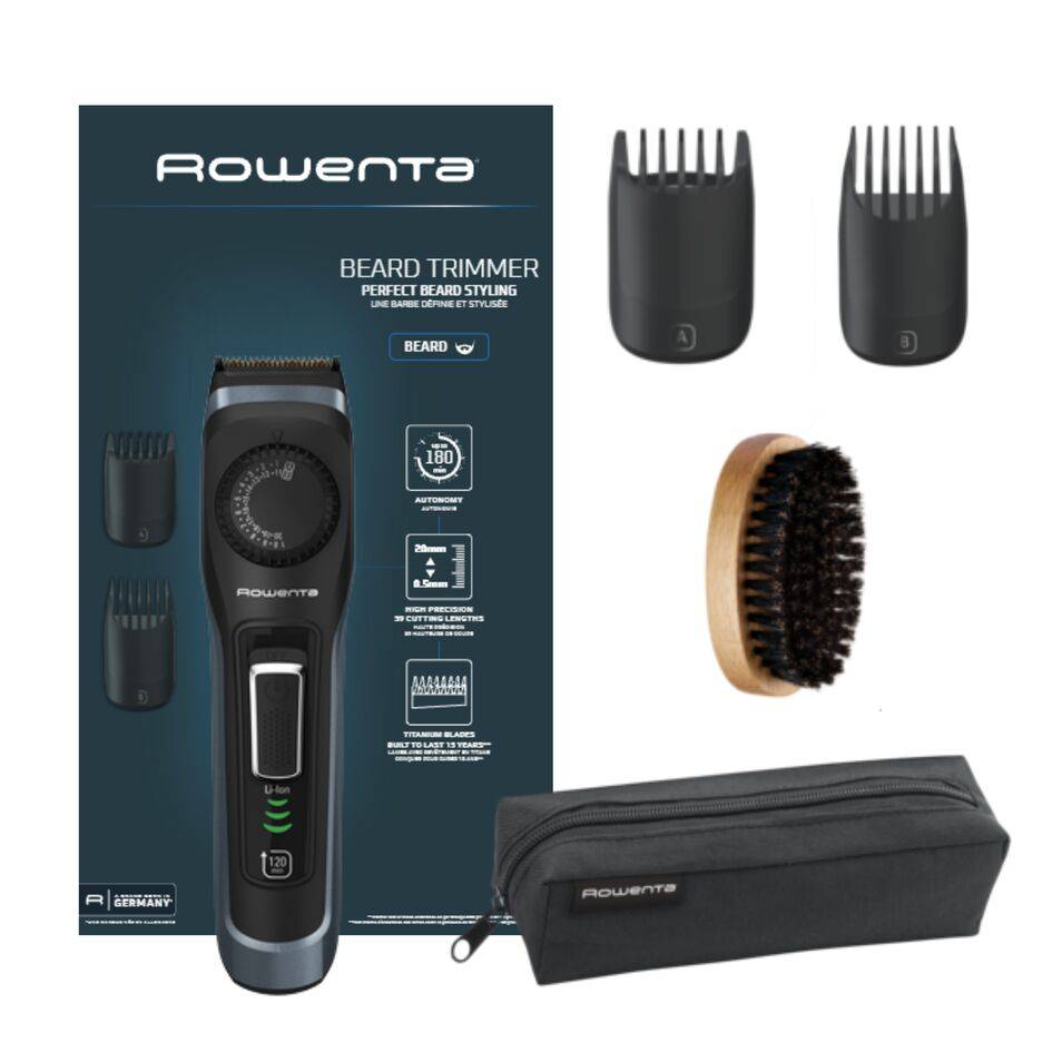 Virtuo de Rowenta, Barbero, Autoafilado de cuchillas, Alta precisión, Diseño compacto, Gran autonomía