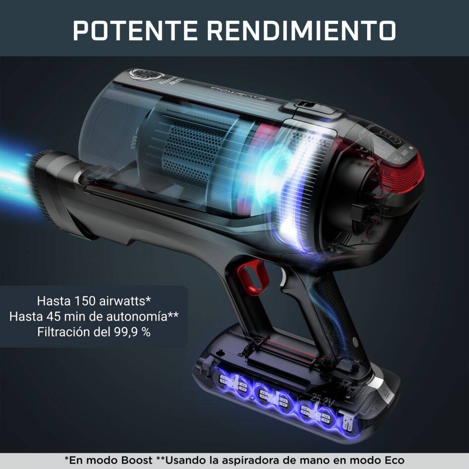X-Force Flex 12.60, Aspiradora sin cable, 150 airwatts, Depósito 0,9 L, Animal Care, Negro