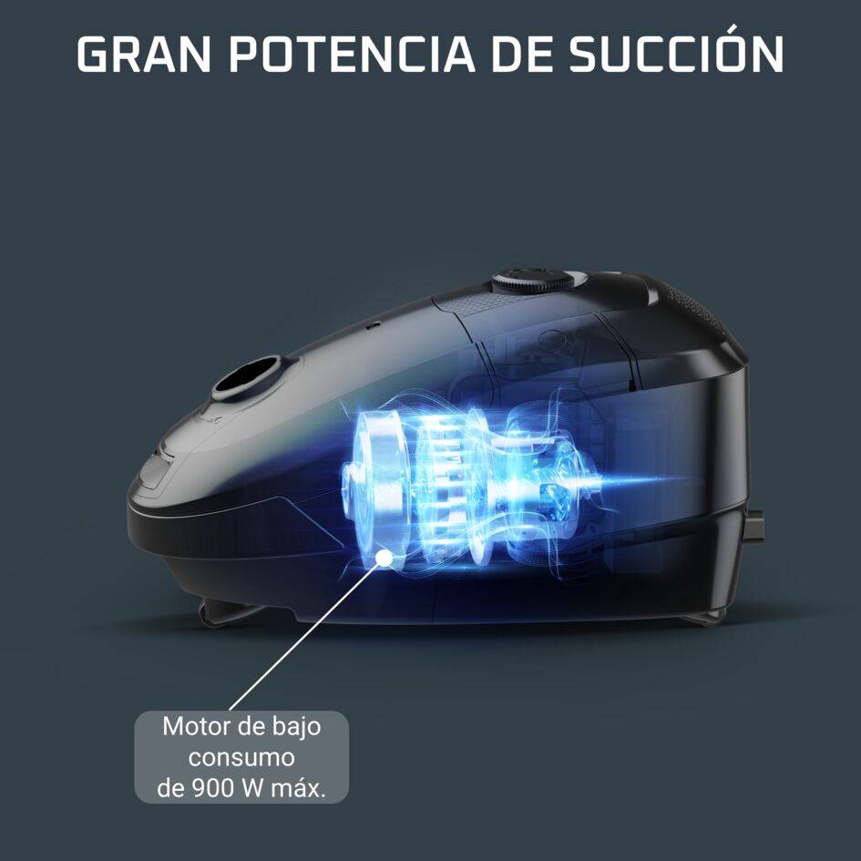 Power XXL, Aspiradora con bolsa, Bajo consumo, Animal Kit, Azul