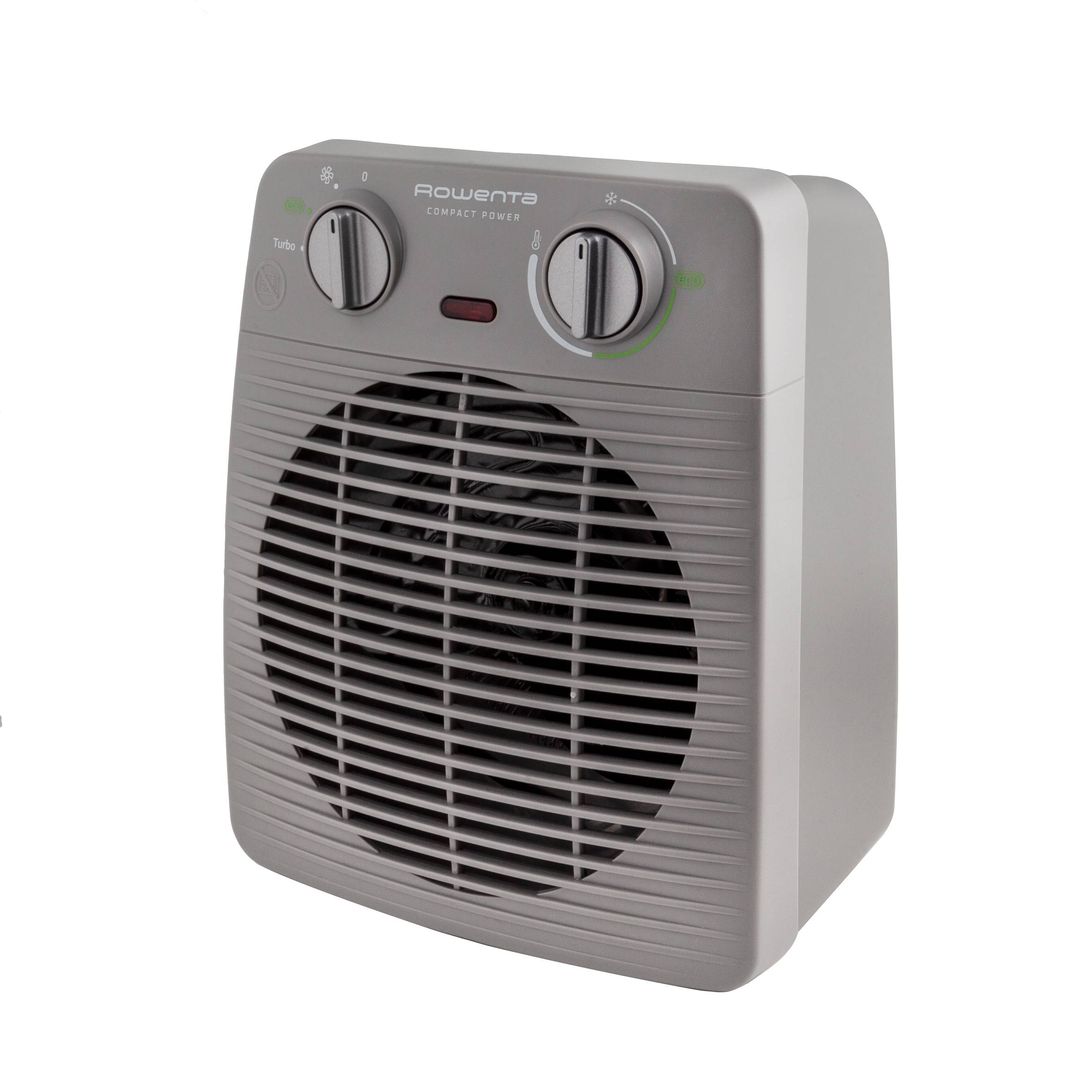 Compact Power de Rowenta, Radiador, Tamaño compacto, Modo eco y turbo, Función ventilador, 2000 W,  Gris