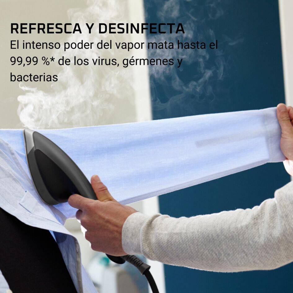 Ixeo Power de Rowenta, Solución de planchado, Smart Board de 3 posiciones, 5,8 bares, 200 g/min, Golpe de vapor, Azul