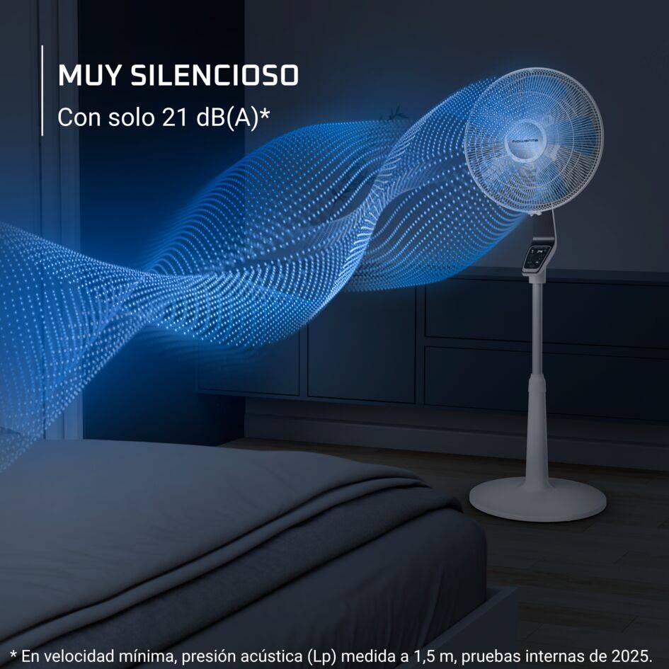 Turbo Silence Extreme, Ventilador de pie, 21 dB (A), 10 velocidades, Ahorro de Energía