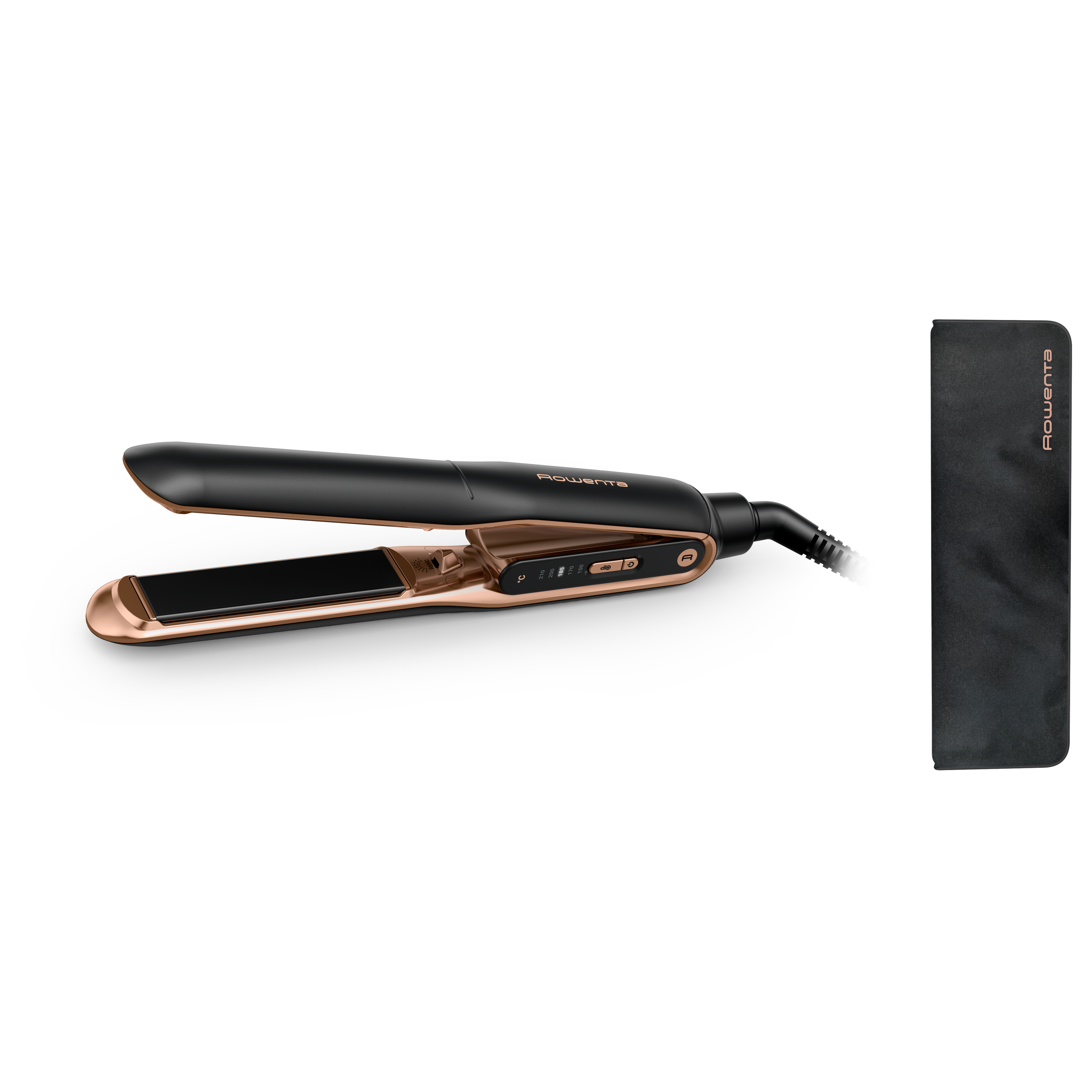 Thermocare Ultimate Experience de Rowenta, Plancha de pelo, 5 temperaturas, Revestimiento de Titanio, Tecnología Thermocare