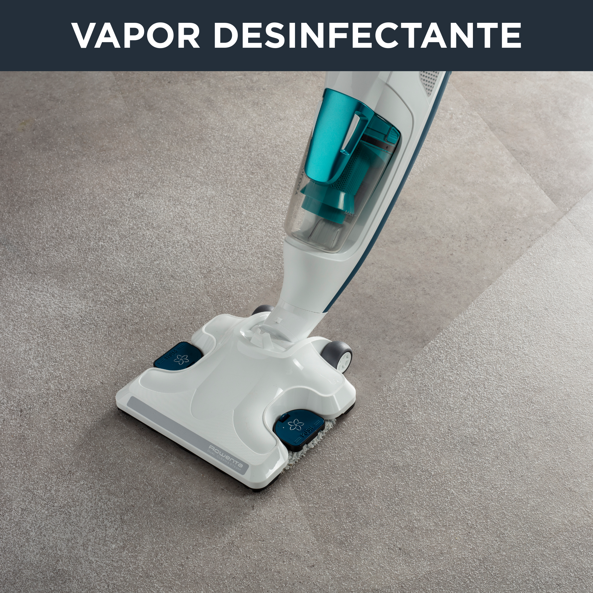 Clean & Steam Revolution, Aspiradora con limpieza a vapor con cable, Desinfecta