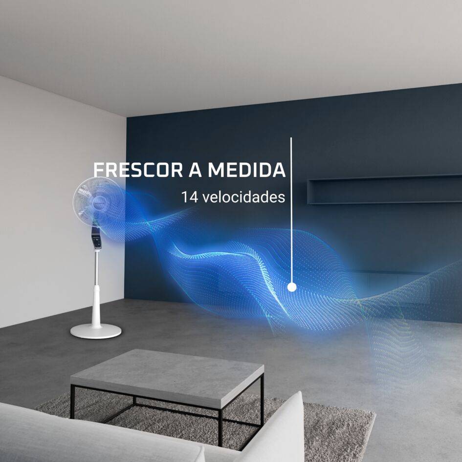 Turbo Silence Extreme, Ventilador de pie, Potente, Bajo consumo energético