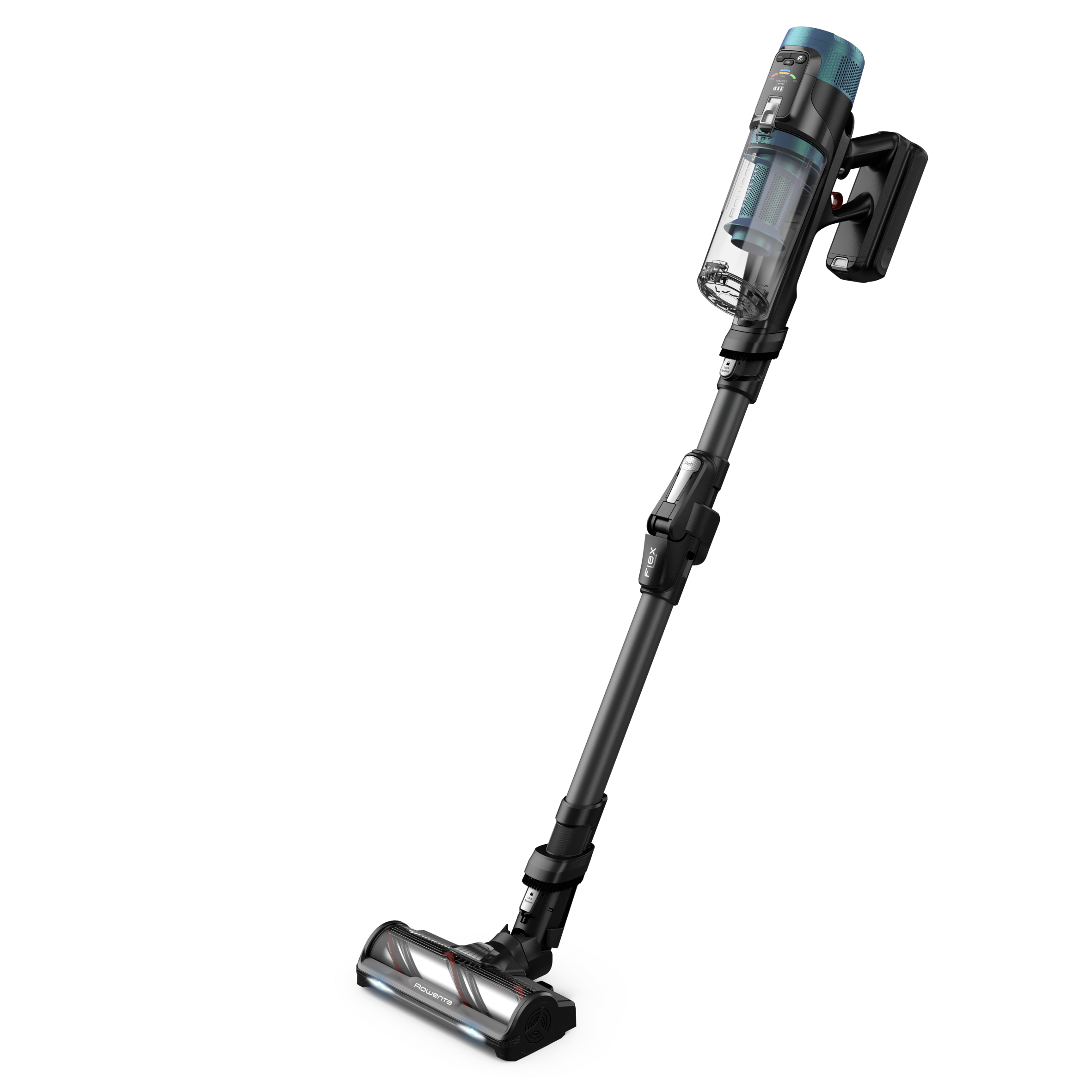 X-Force Flex 14.80 de Rowenta, Aspiradora escoba sin cable, Hasta 240 airwatts, Autonomía de larga duración de 1 h y 30 min, Cabezal Aqua con tecnología Aerospin
