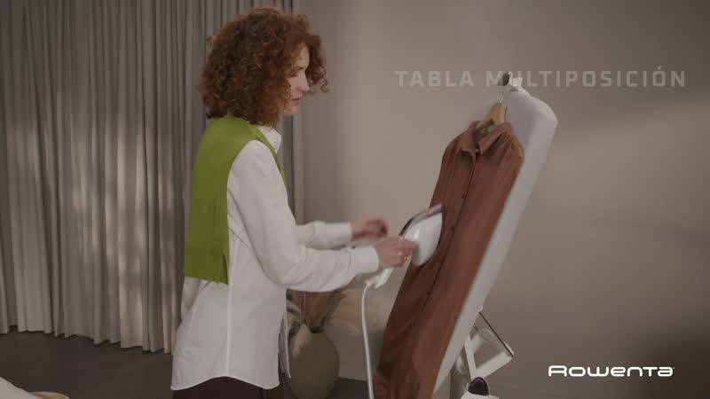 IXEO Vision de Rowenta, Plancha y Cepillo de vapor todo en uno, Tabla multiposición, LED Vision, Salida de vapor de hasta 80 g/min y un potente golpe de vapor de 200 g/min, QR1811F0