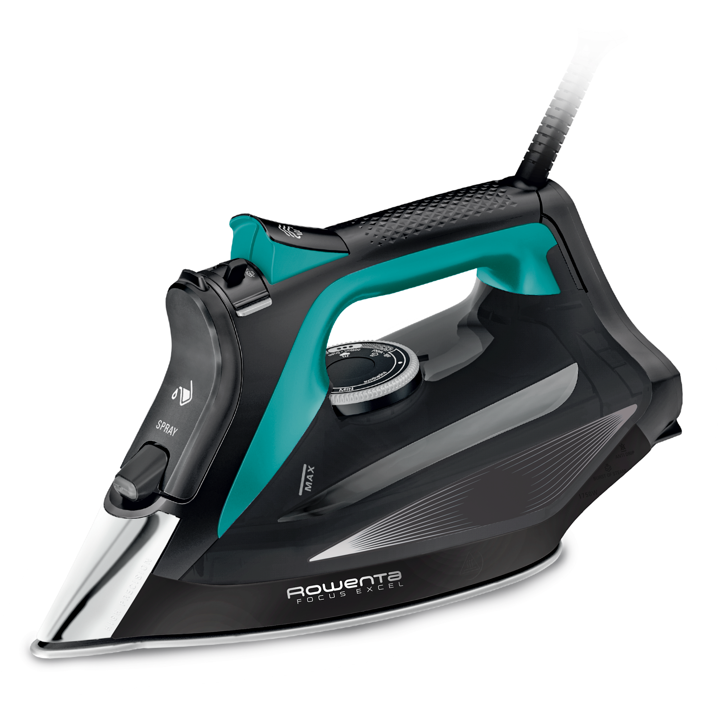 Focus Excel, Plancha de Vapor, 2700 W, Golpe de vapor de 200 g/min