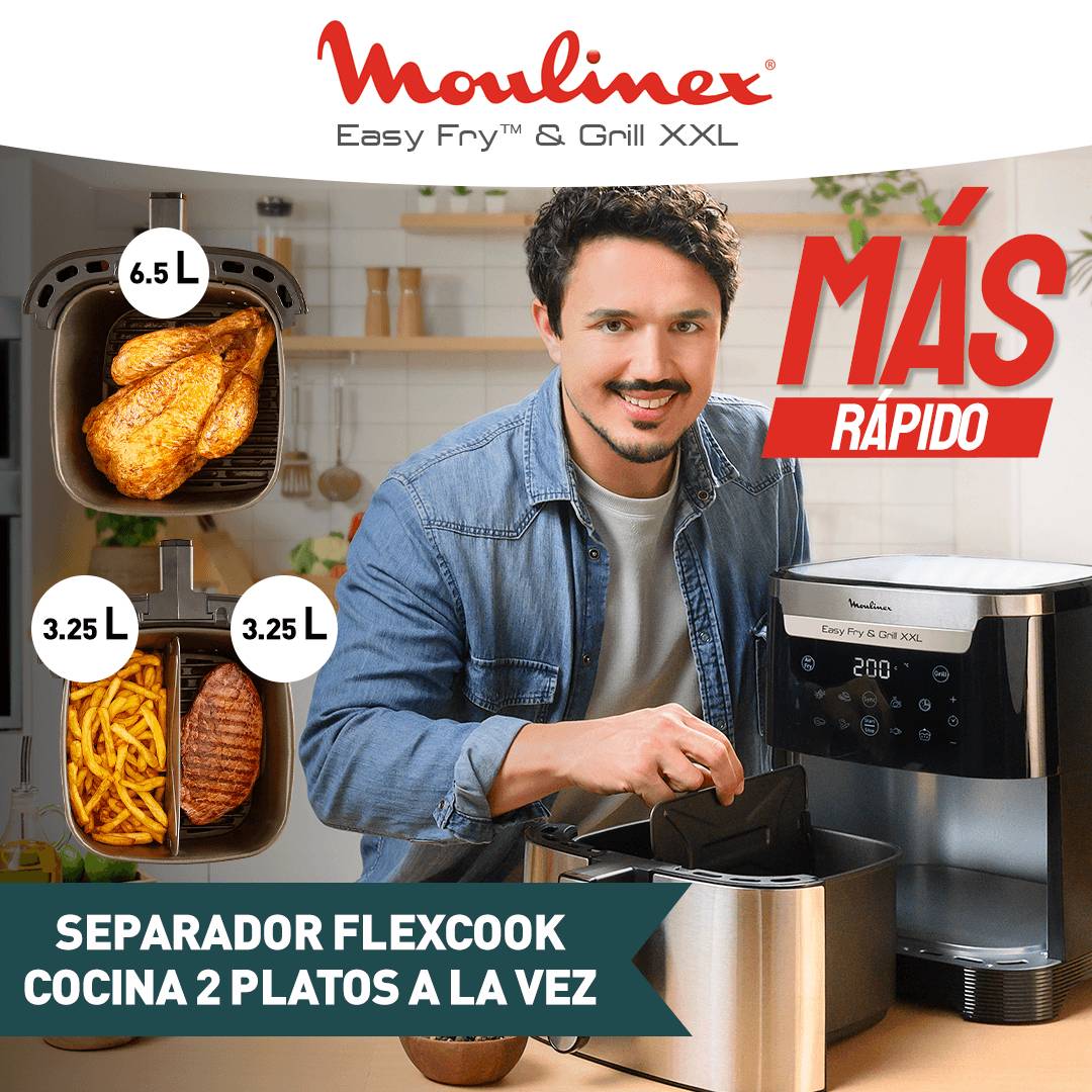 Easy Fry & Grill XXL , Freidora de Aire, 6,5L, Digital, Inox