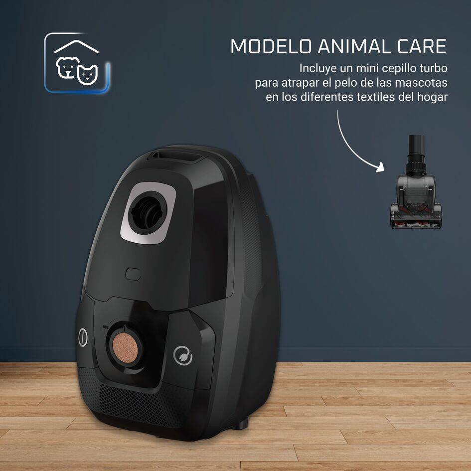 Green Force Effitech®, Aspiradora con bolsa, Animal Care, Motor Effitech de bajo consumo