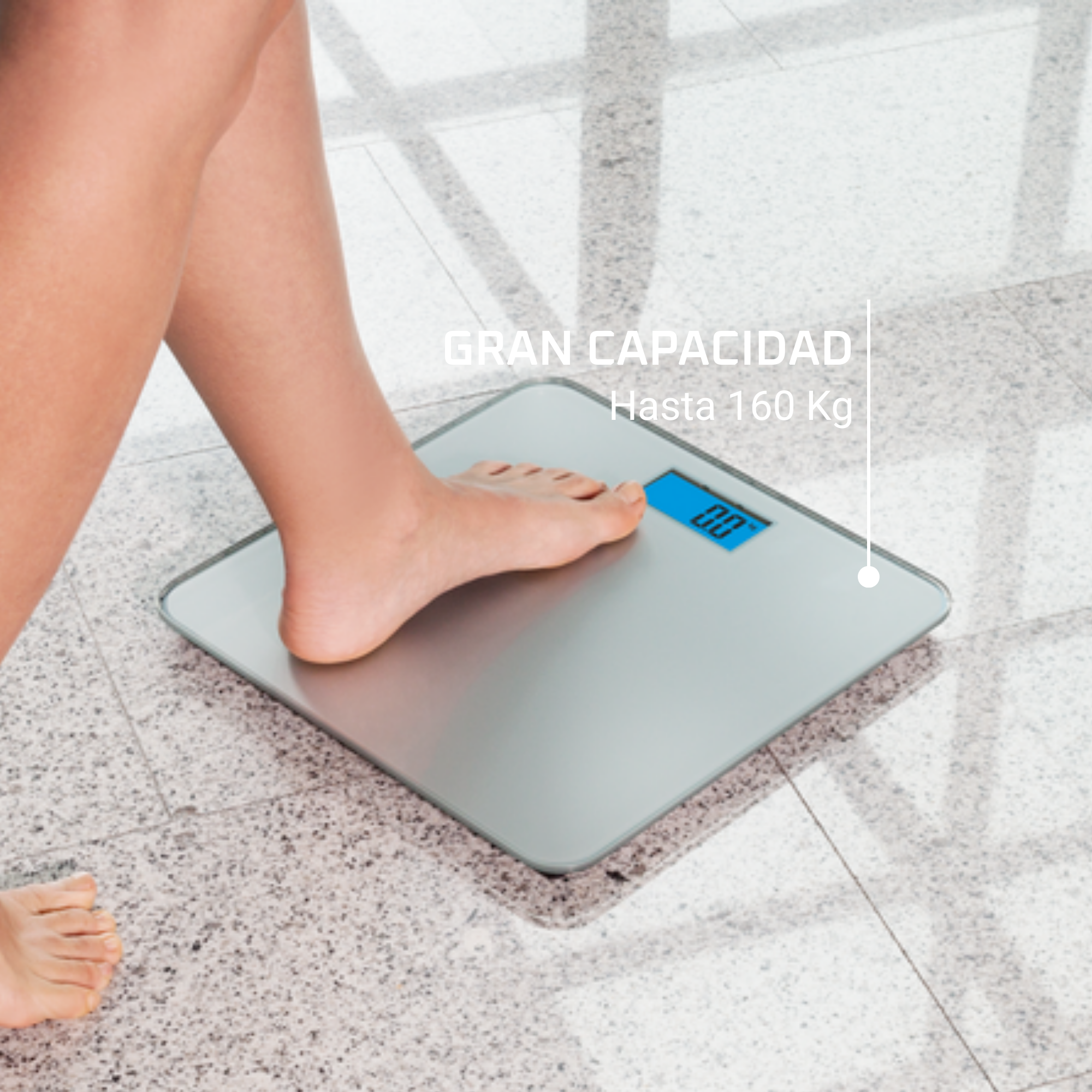 Classic, báscula digital, plateada