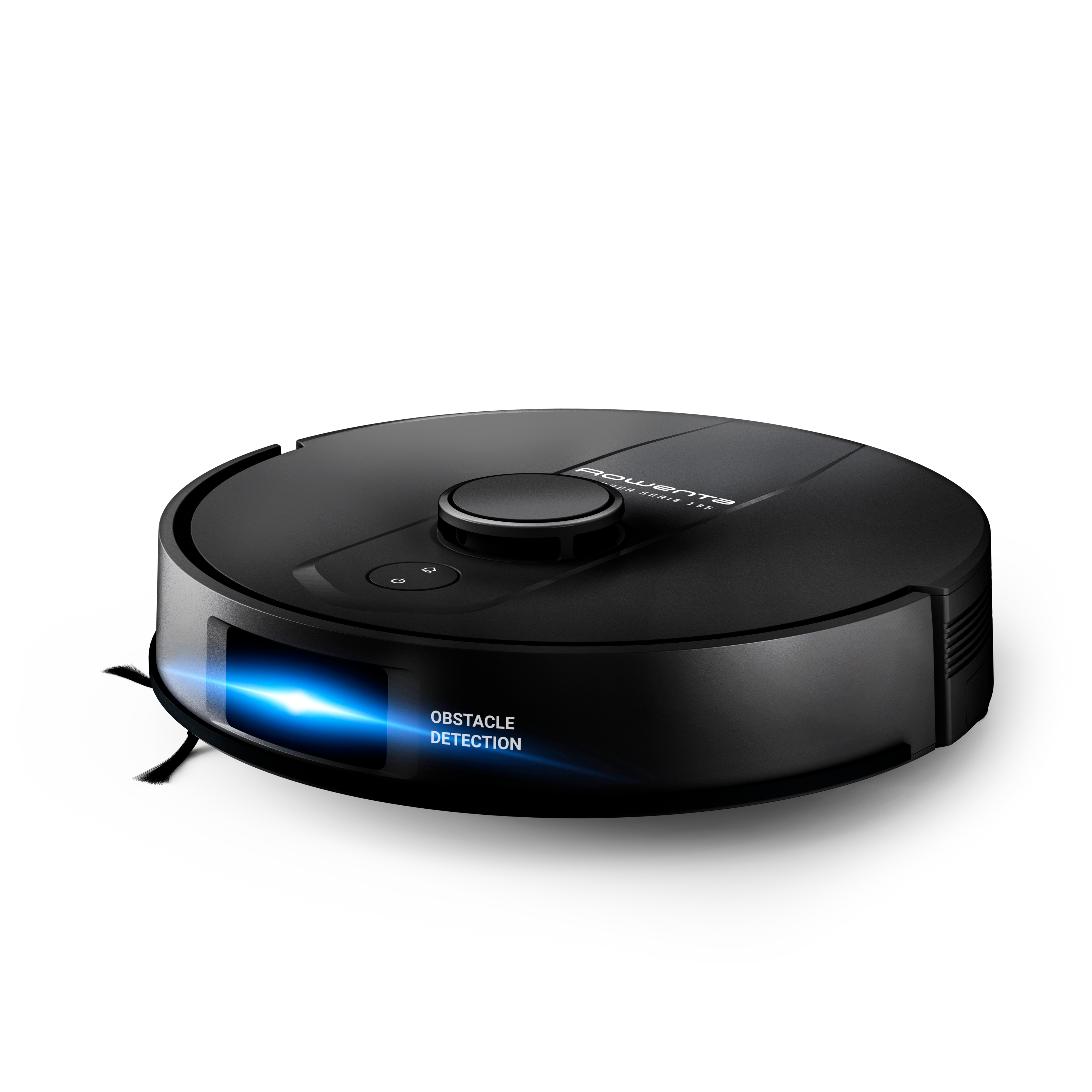 X-Plorer Serie 135 de Rowenta, Robot Aspirador, Friega y Aspira 2 en 1, Gran potencia de succión, Navegación inteligente, Detección de Obstáculos Bajos, Negro