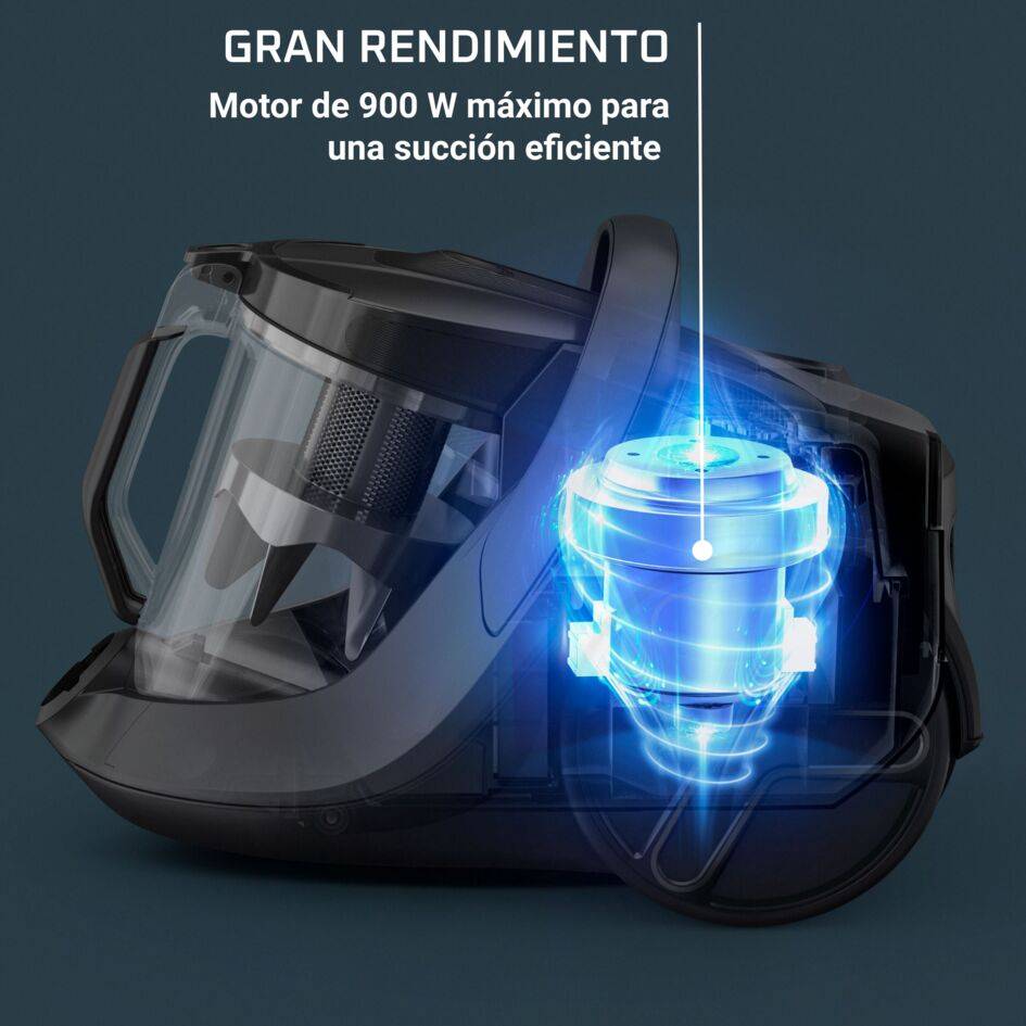 Green Force Cyclonic Max de Rowenta, Aspiradora Sin Bolsa, 900 W, Modelo Clásico, Diseño Ecorresponsable, 2,5 L de capacidad