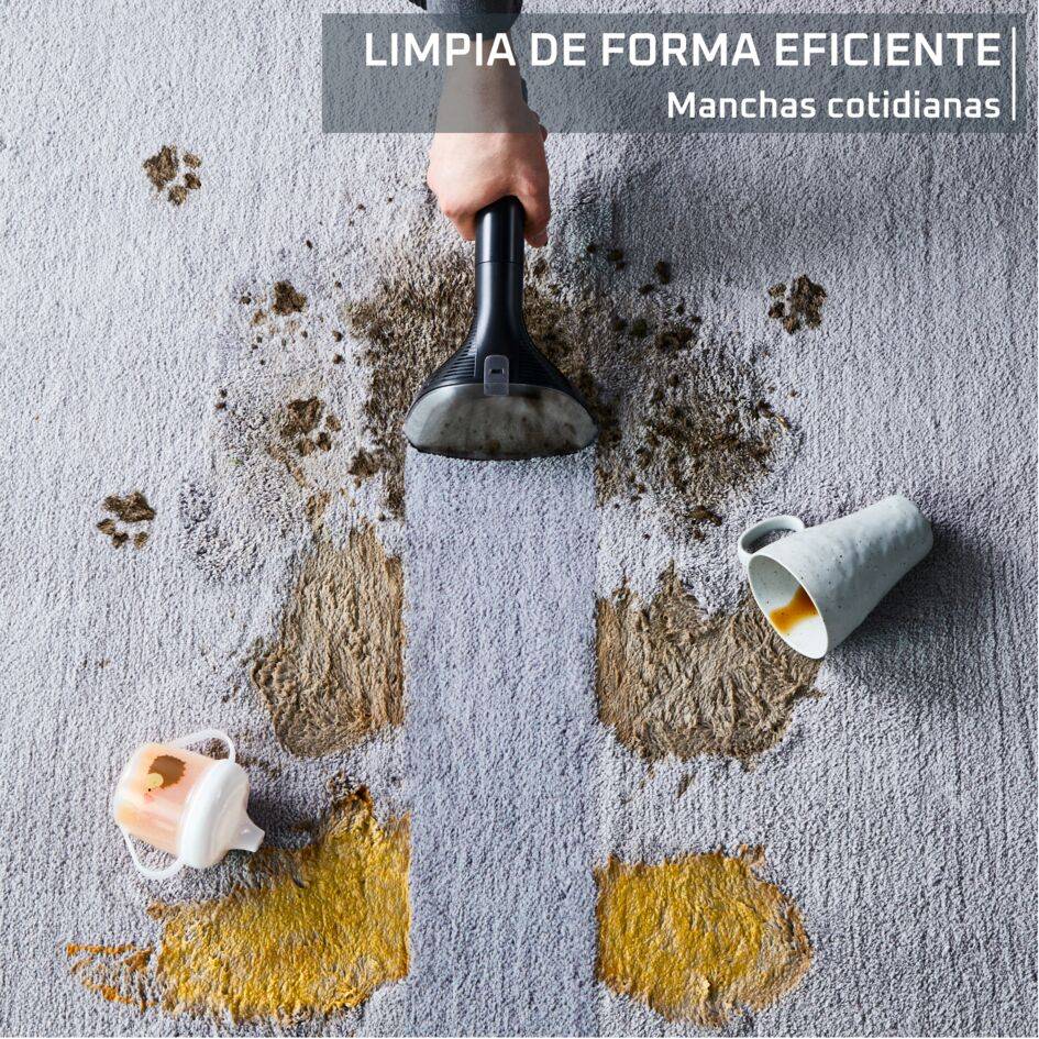 Clean It de Rowenta, Aspirador de tapicerías, Limpieza rápida de derrames y manchas, hasta 12,5 kPa, 400 W, Incluye sistema de autolimpieza, Naranja