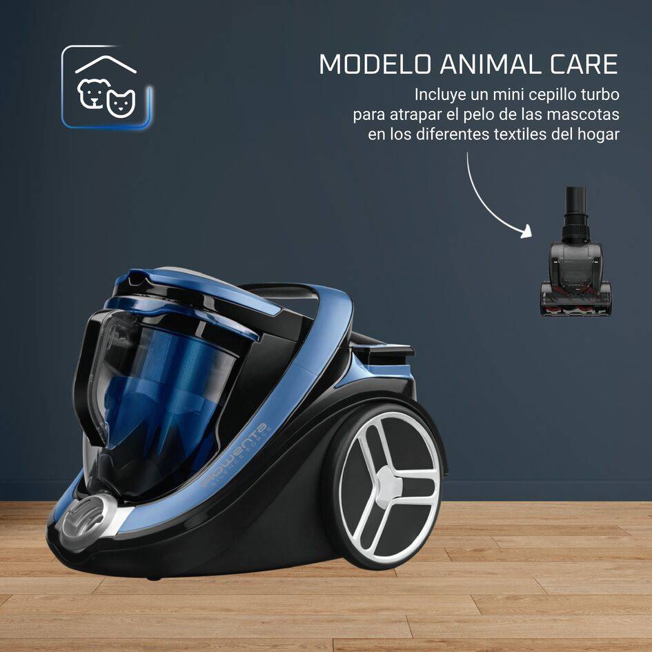 Silence Force Cyclonic, Aspiradora sin bolsa, Animal Care, Azul