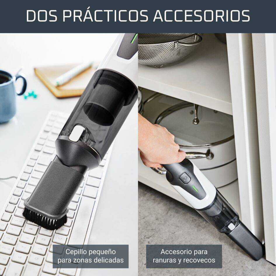 X-Touch de Rowenta, Aspiradora de Mano Sin Cable, Compacta, Gran Potencia de Limpieza, Motor Nano Digital