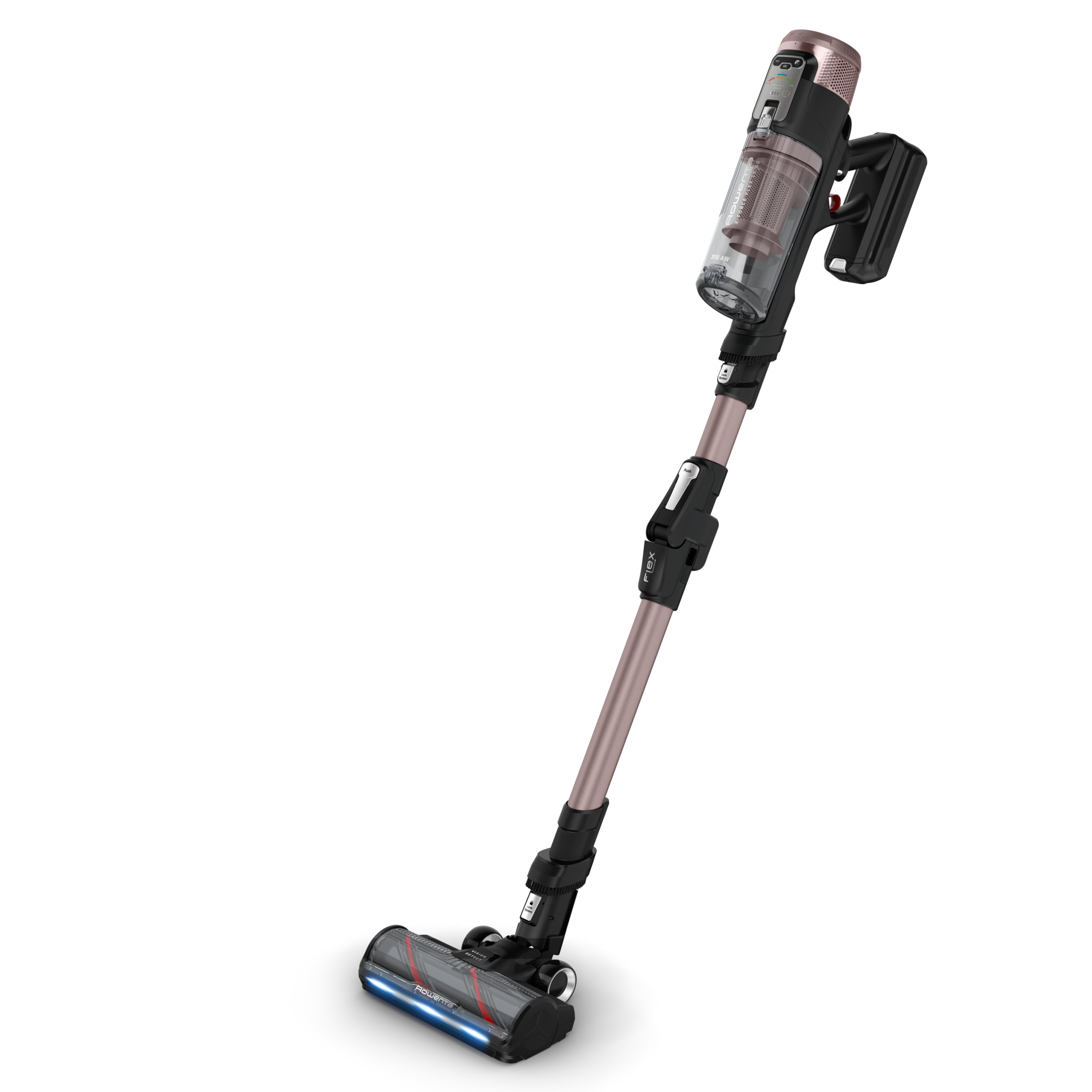 X-Force Flex 16.60 de Rowenta, Aspiradora escoba sin cable, aspiración extrema, 315 AW, gran autonomía, con luces led, ligera y flexible