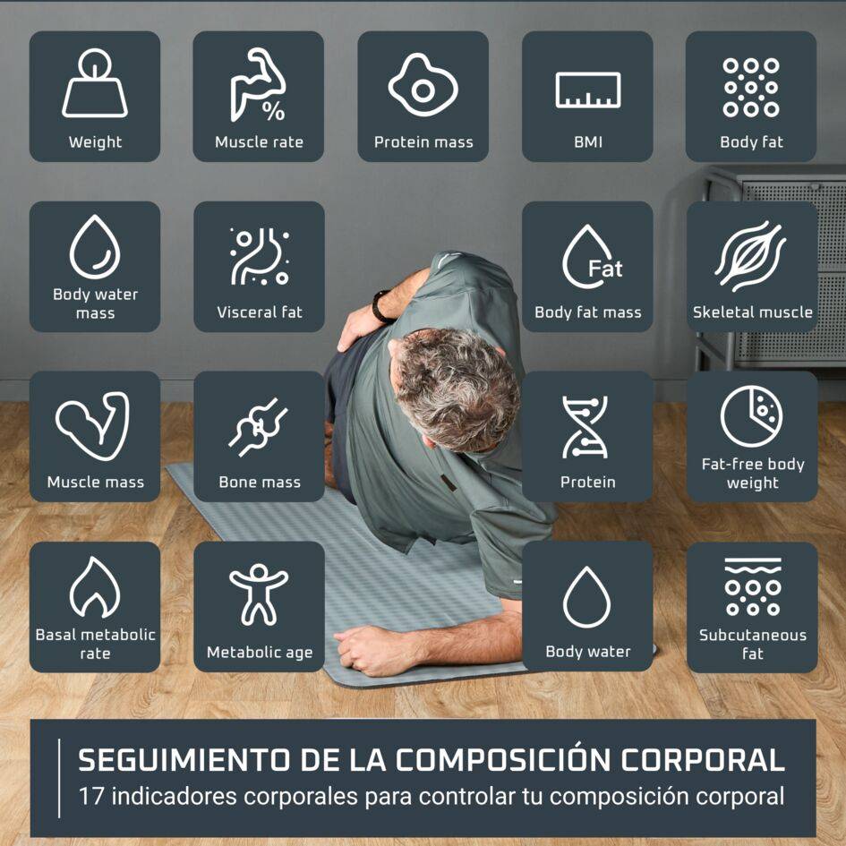 Goodvibes Sport 2.0 de Rowenta, Báscula Inteligente, App Intuitiva, 17 Indicadores Corporales