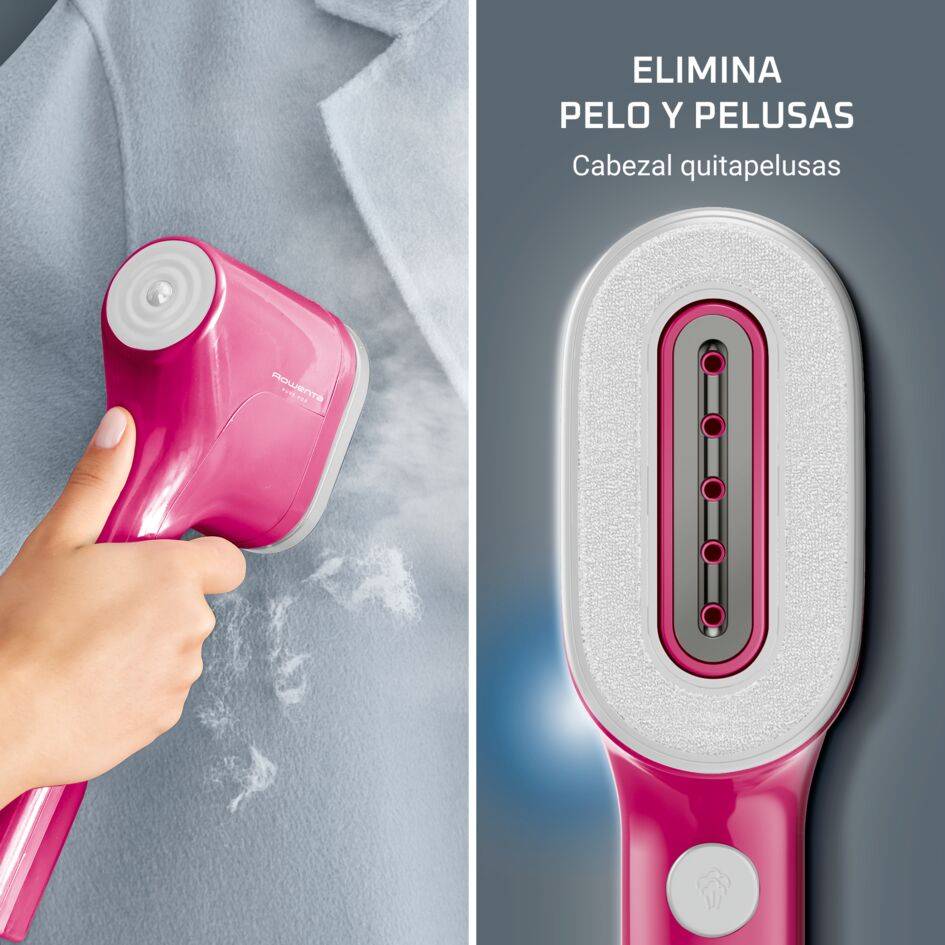 Pure Pop Rosa de Rowenta, Plancha vertical, Salida de vapor 20 g/min,