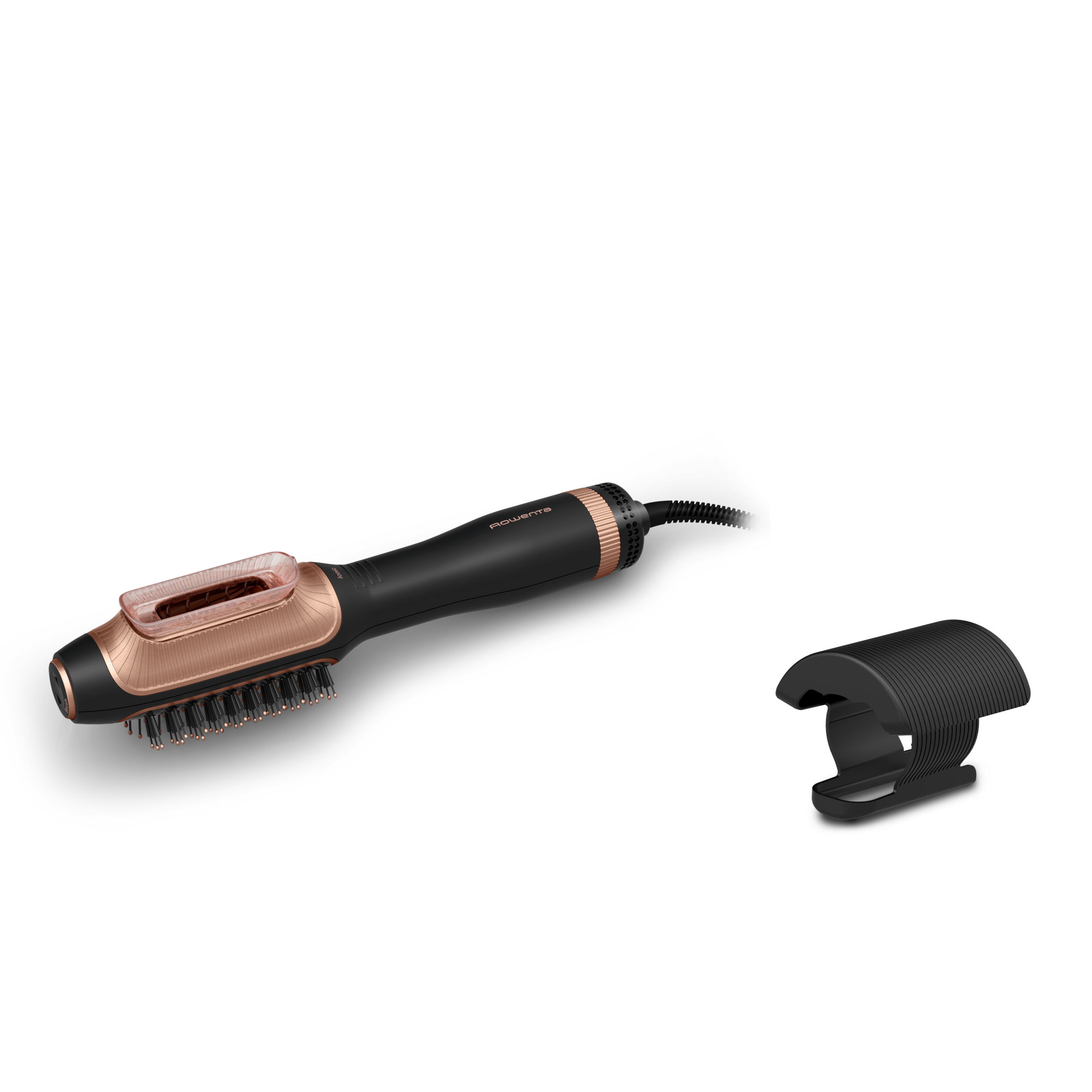 Reverso de Rowenta, Secador de pelo y cepillo de aire caliente 2 en 1, Peinado y Presecado Óptimos, Función Care, Color Negro