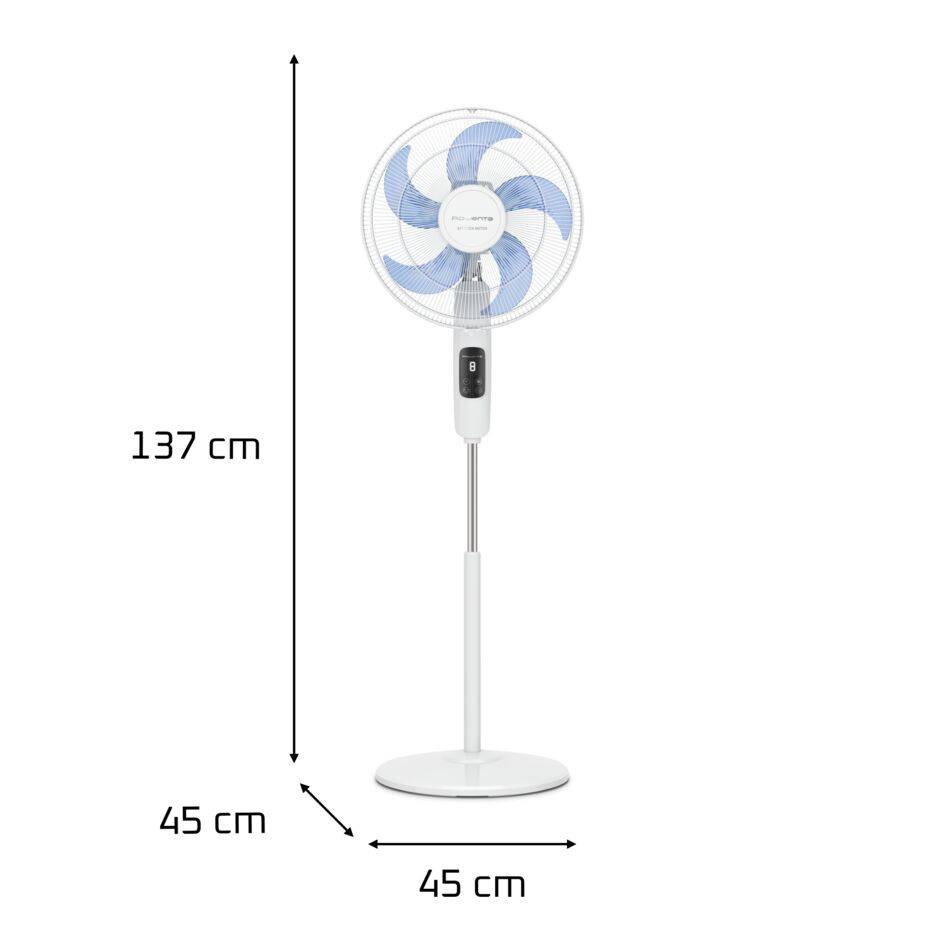 Turbo Silence, ventilador de pie, potente, bajo consumo energético