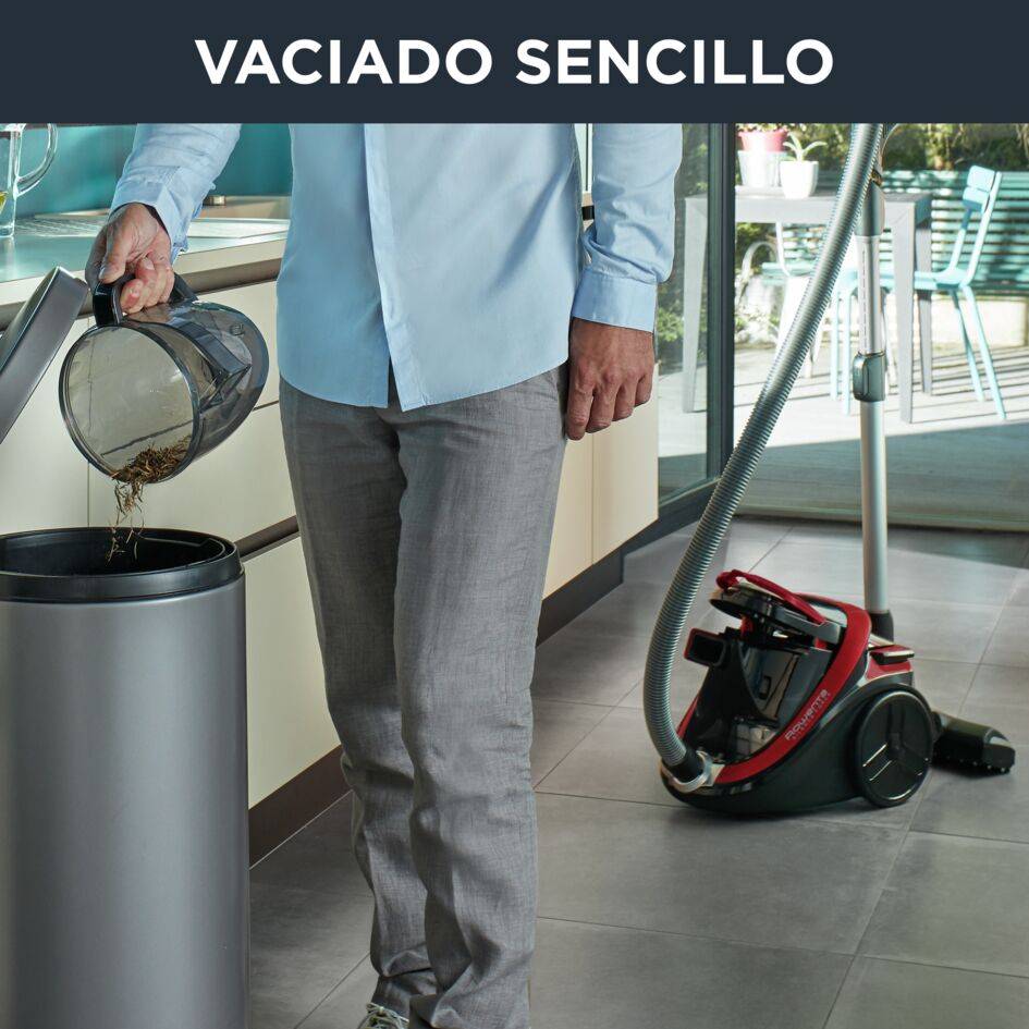 Silence Force Cyclonic, Aspiradora sin bolsa, 2,5 L, Silenciosa, Roja