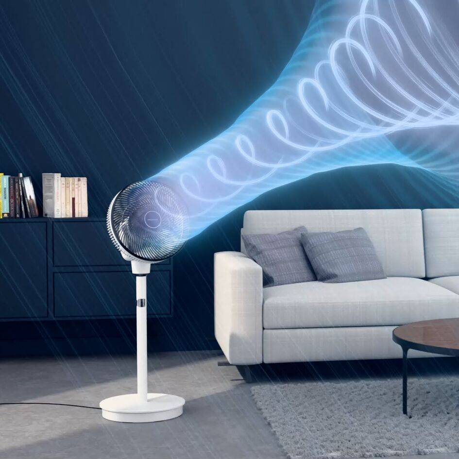 ventilador TURBO-TWIST potente oscilando