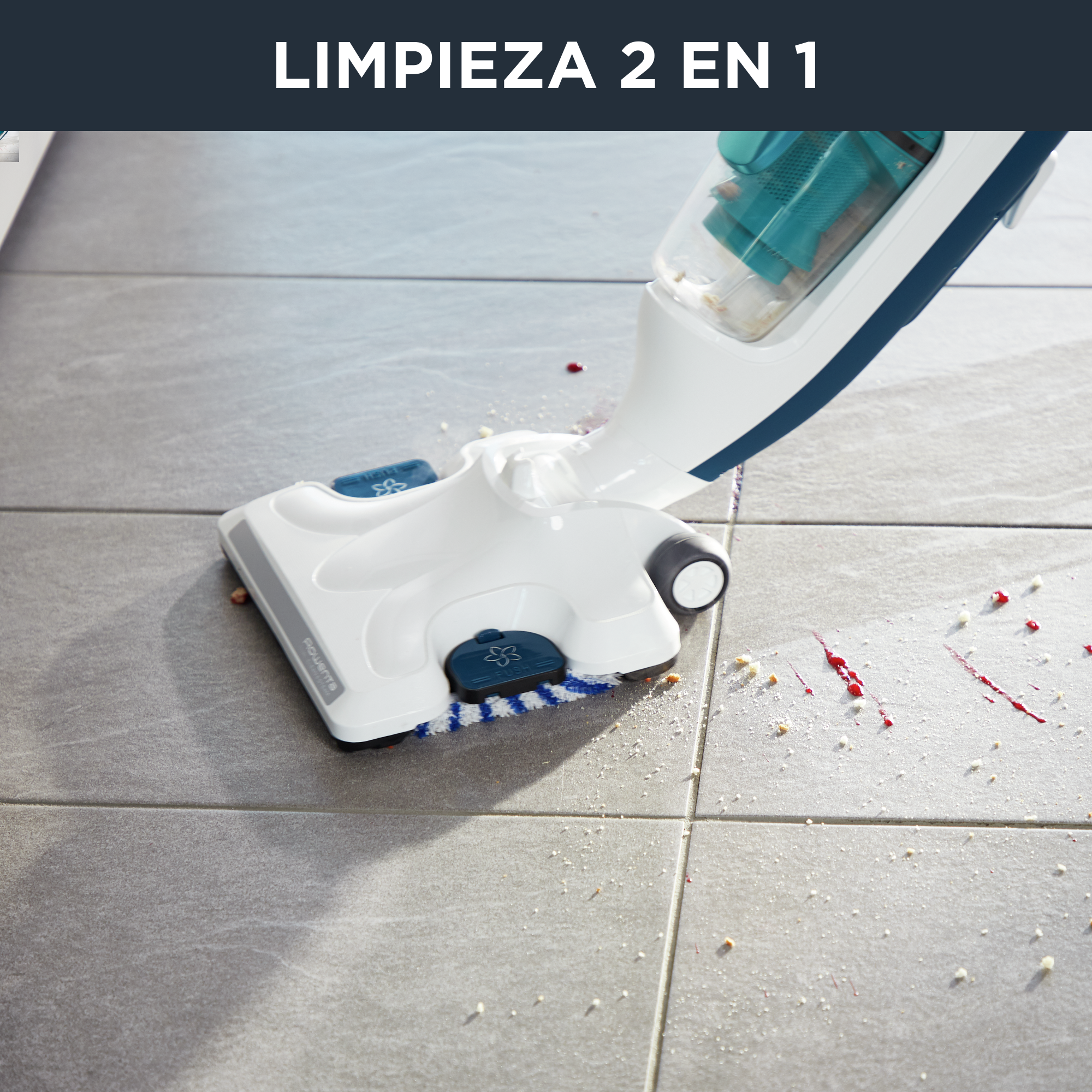 Clean & Steam Revolution, Aspiradora con limpieza a vapor con cable, Desinfecta
