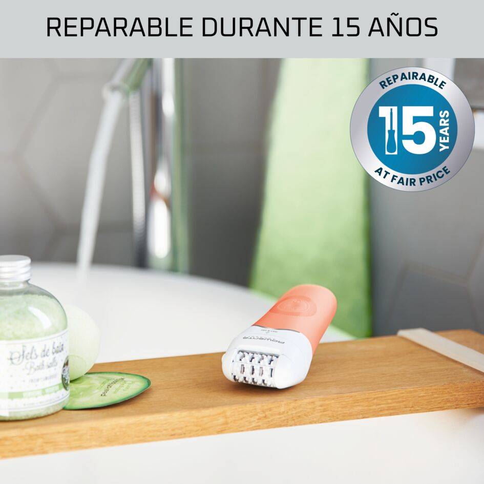 Aquasoft Wet&Dry, Depiladora, 100 % a prueba de agua, Antiirritación, 4 accesorios