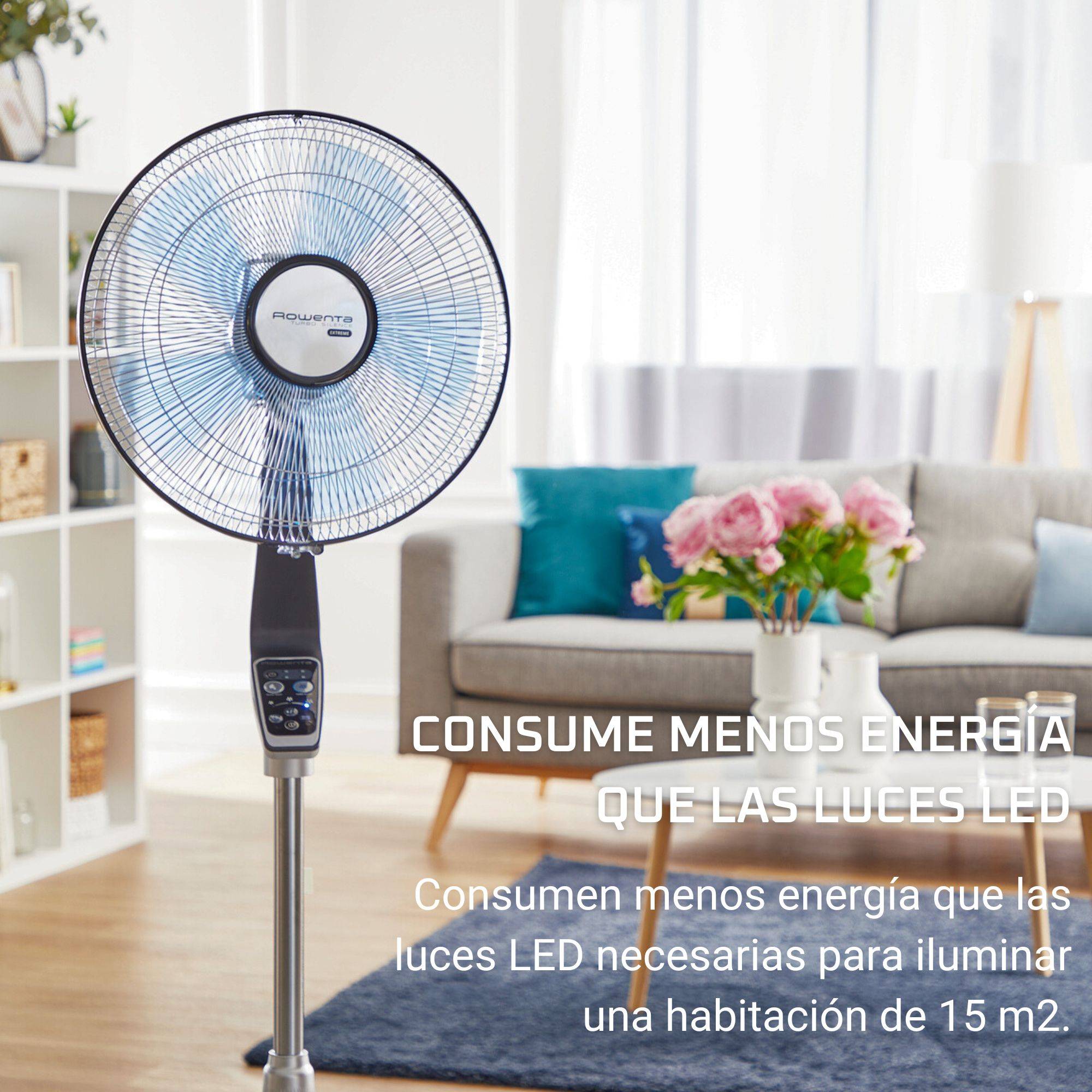 Turbo Silence Extreme, Ventilador de pie, Silencioso, Mando a distancia