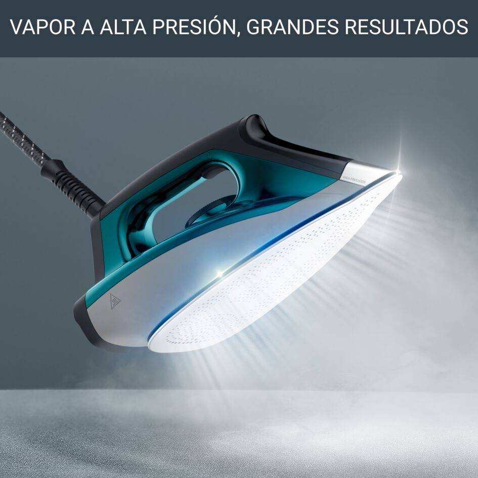 Compact Steam Pro, Centro de planchado, 6,3 bares, Golpe de 325 g/min, Modo Eco, Azul